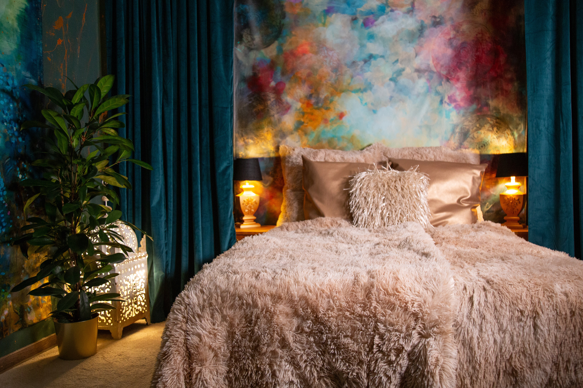 Der bemalte Hintergrund ist mit umgezogen.