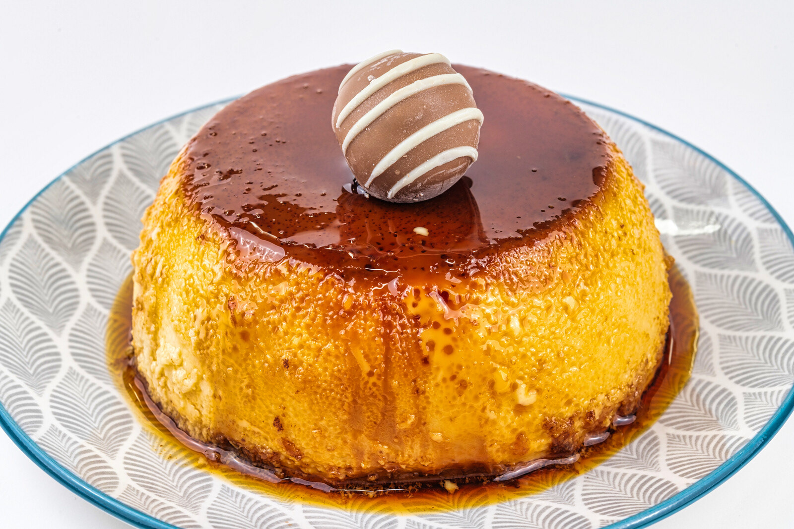 Flan Cubano con un Bombon