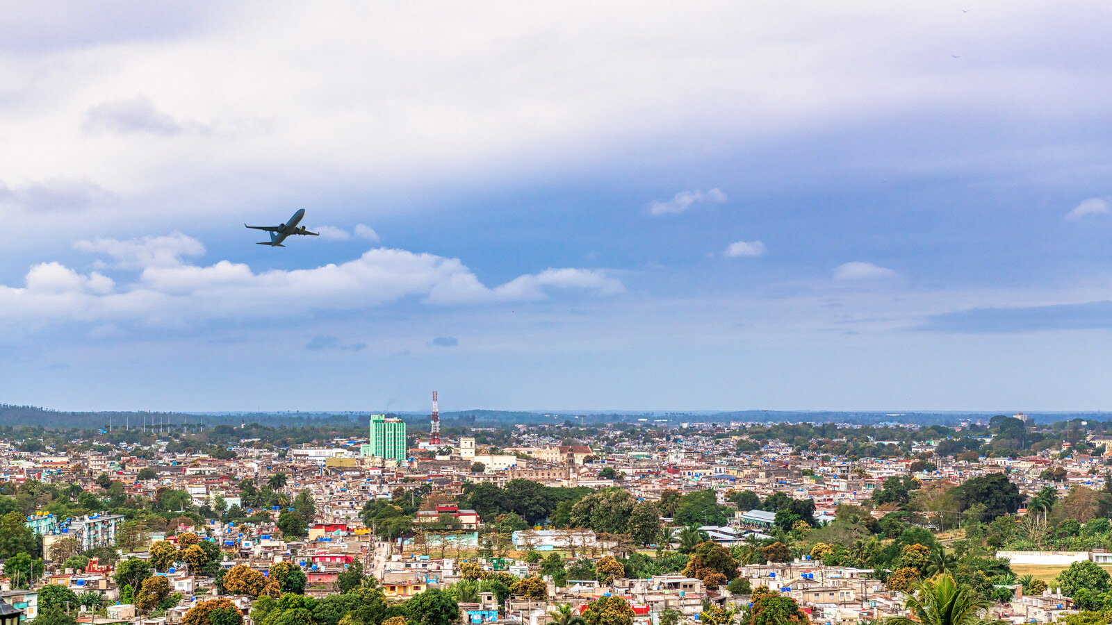 Plane taking off from Santa Clara, Cuba