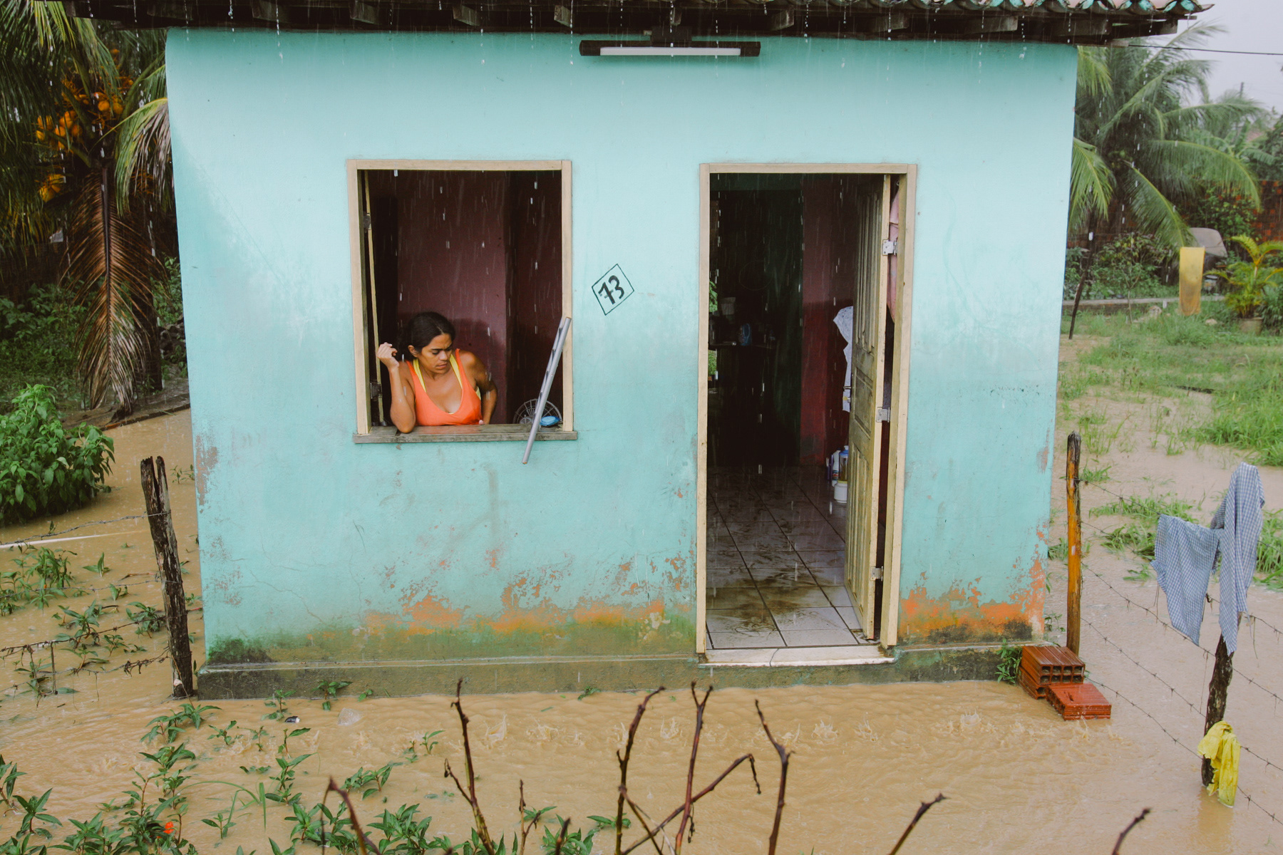 The outskirts of Fortaleza following heavy rain