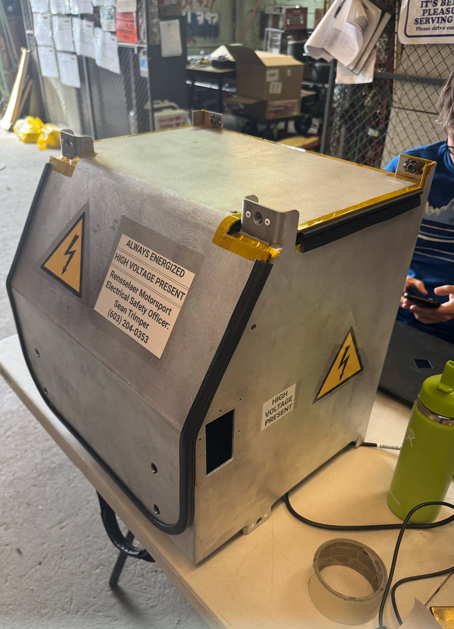 apply HV safety stickers
