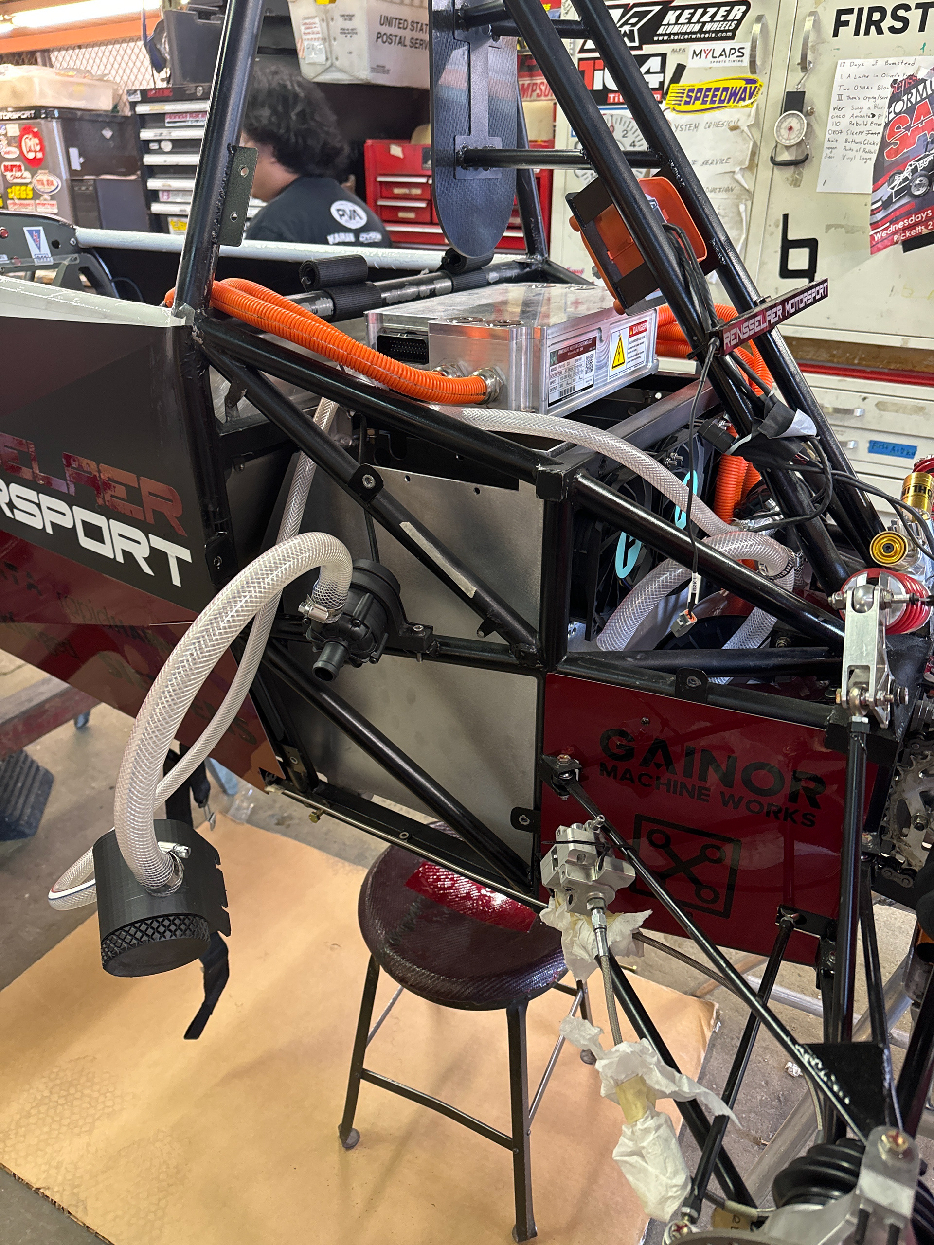 test fitting in the chassis for the first time