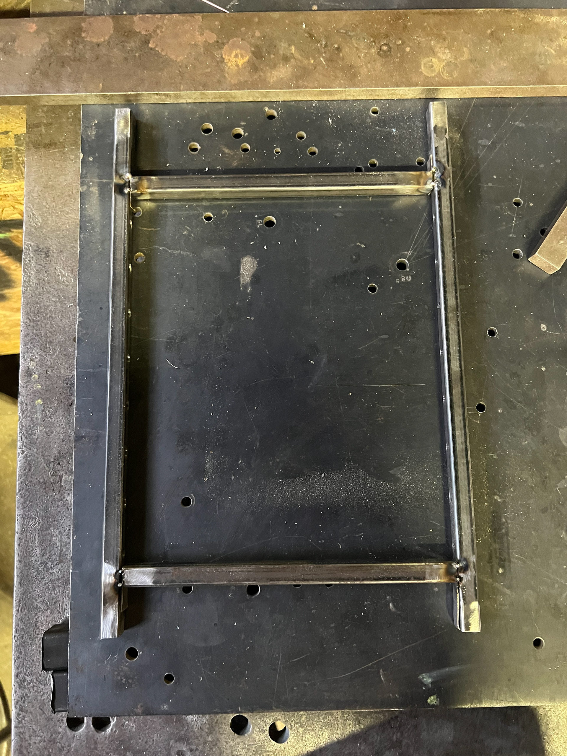after tacking it into place