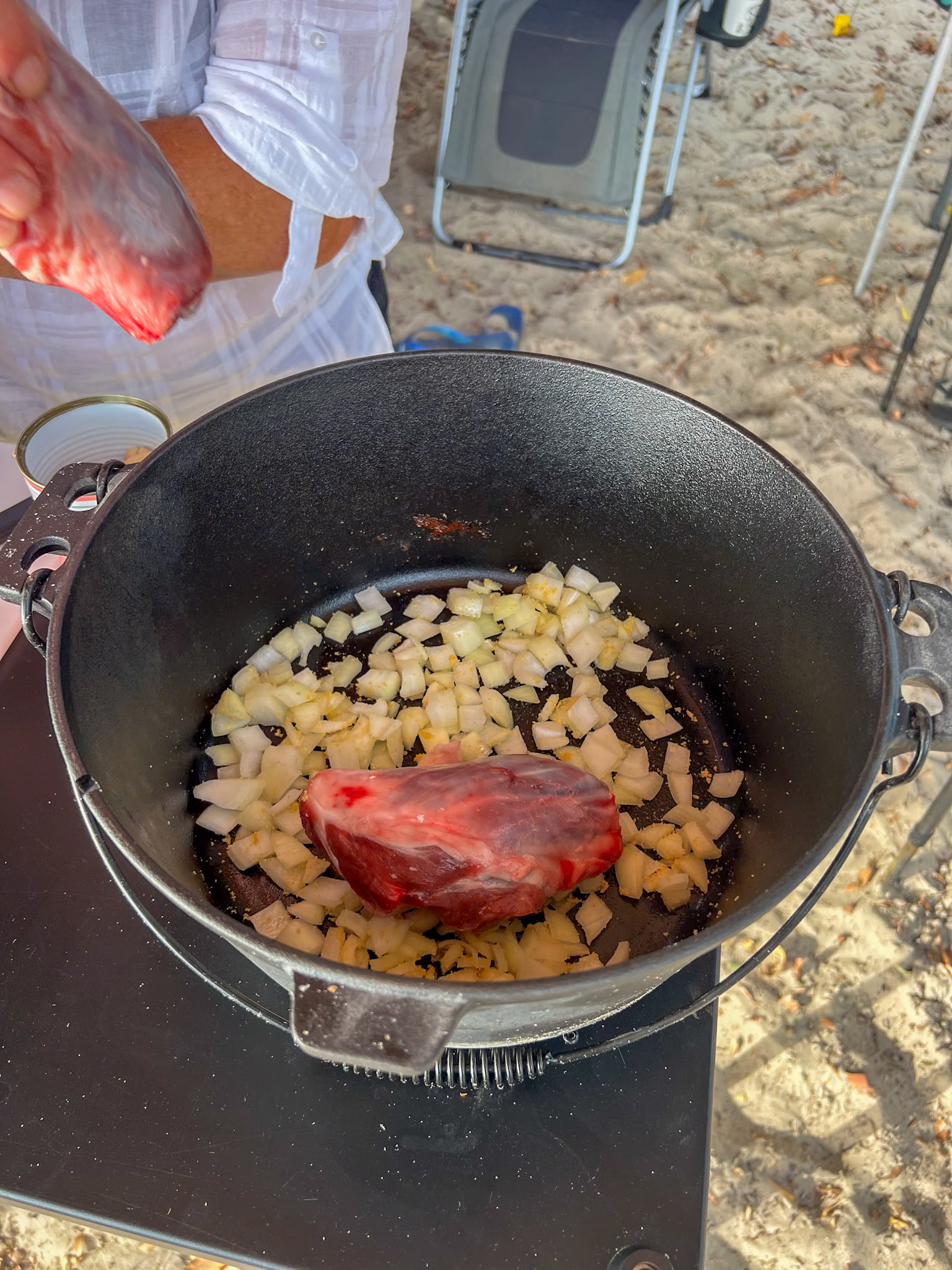 Camp Oven Lamb Shanks, Moreton Island Trip