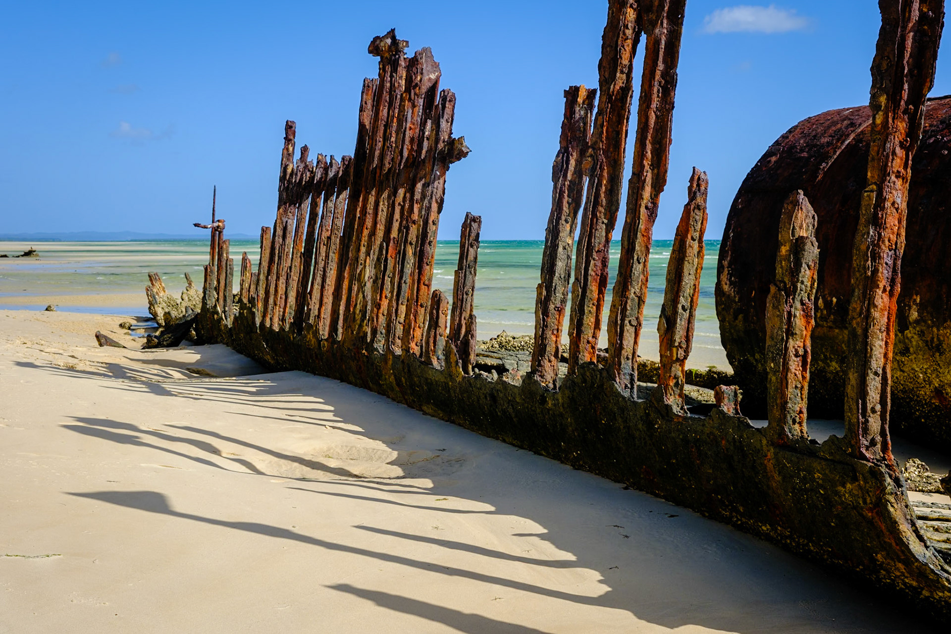 Shipwrecks on the Western Beach track, Moreton Island