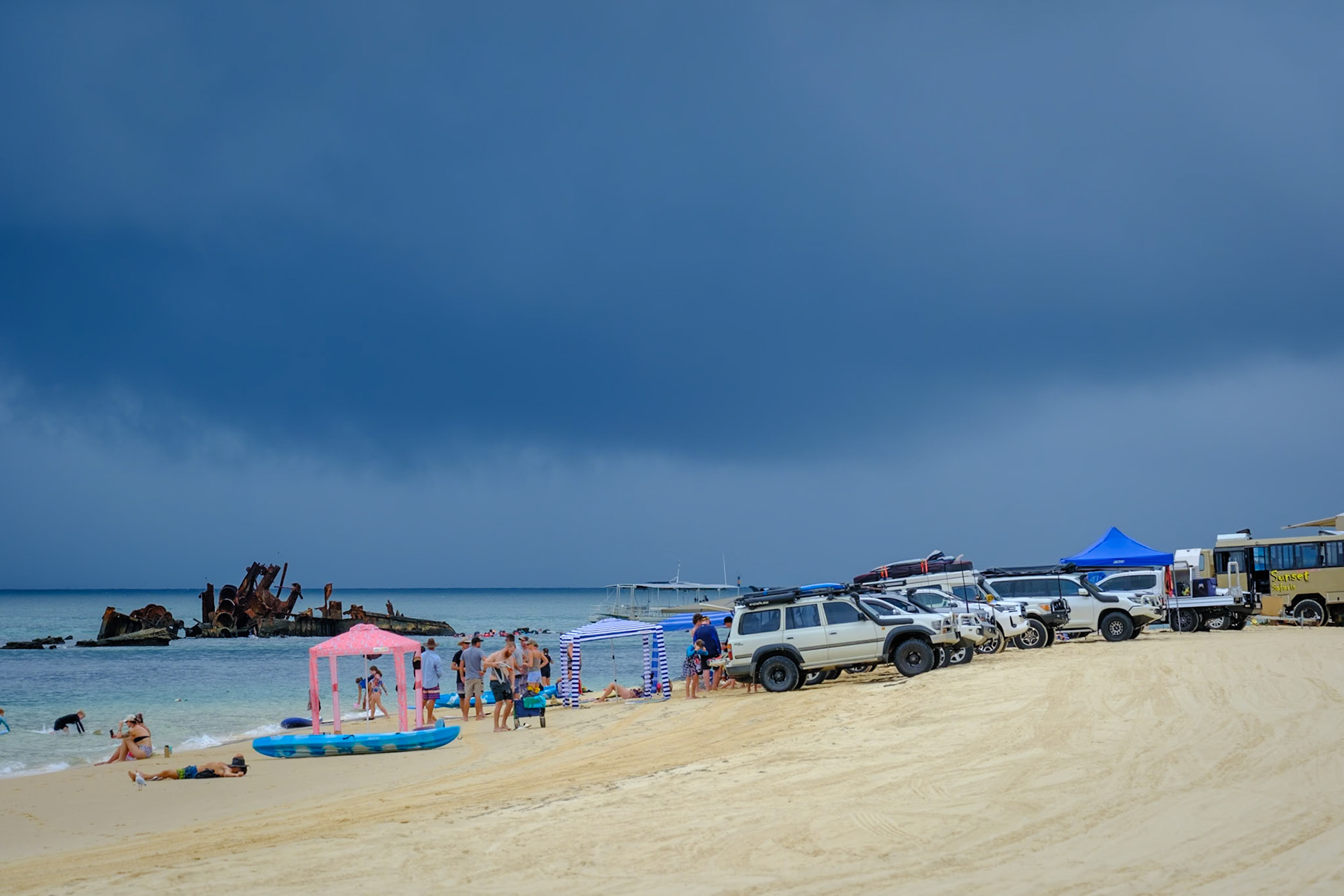 At the Tangalooma Wrecks, Moreton Island