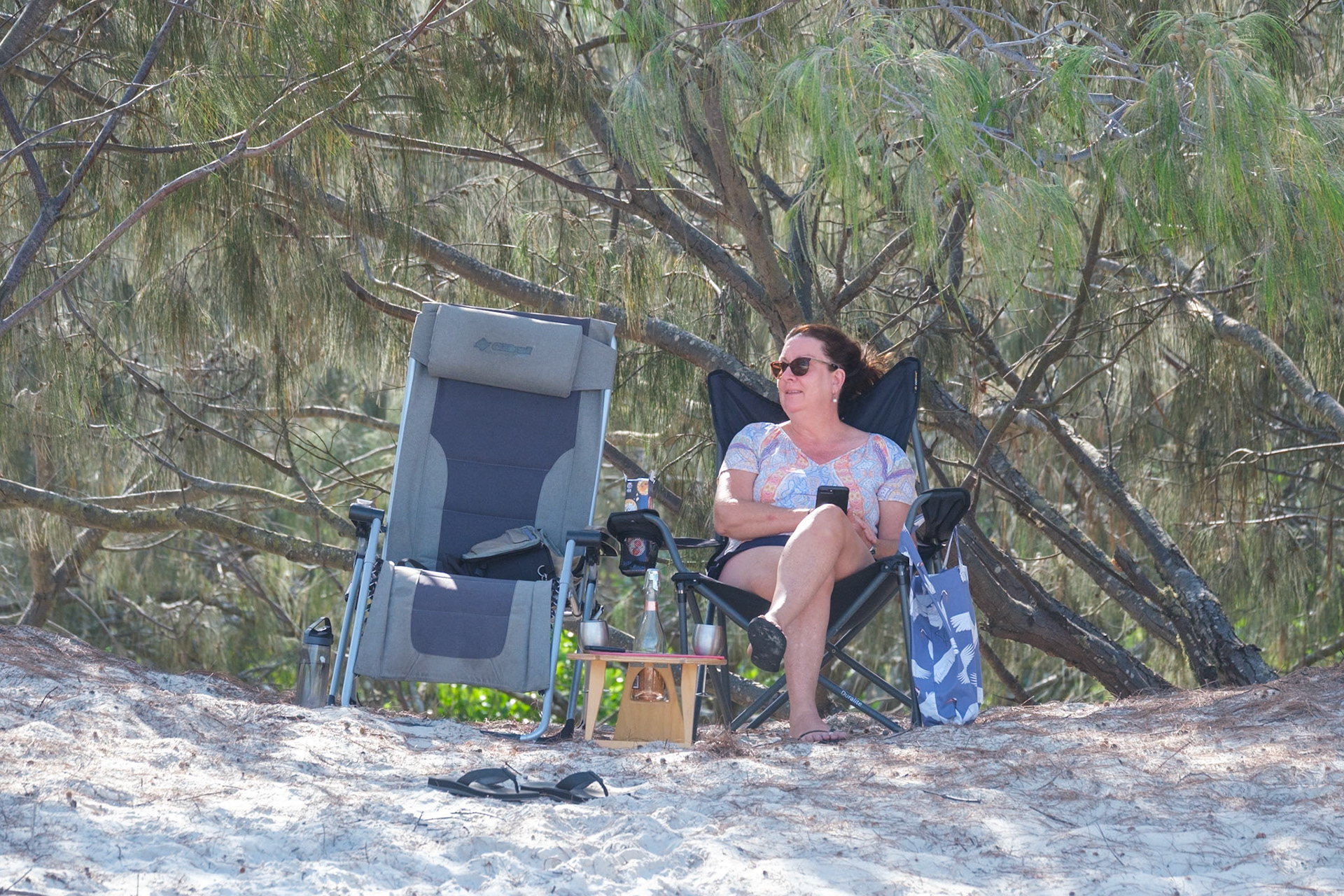 Relaxing on the beach