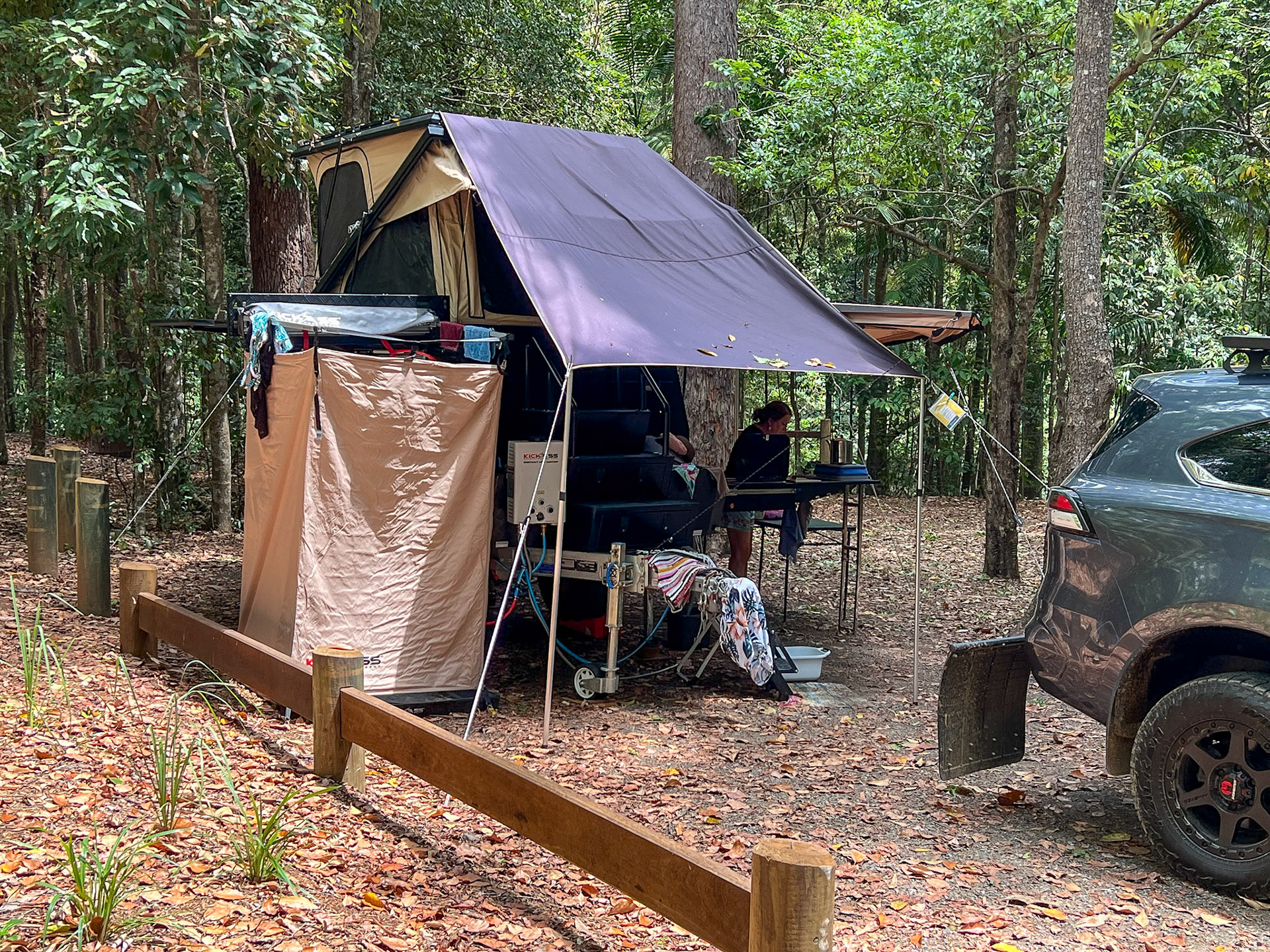 Camping at Bouloumba Creek, Conandale National Park