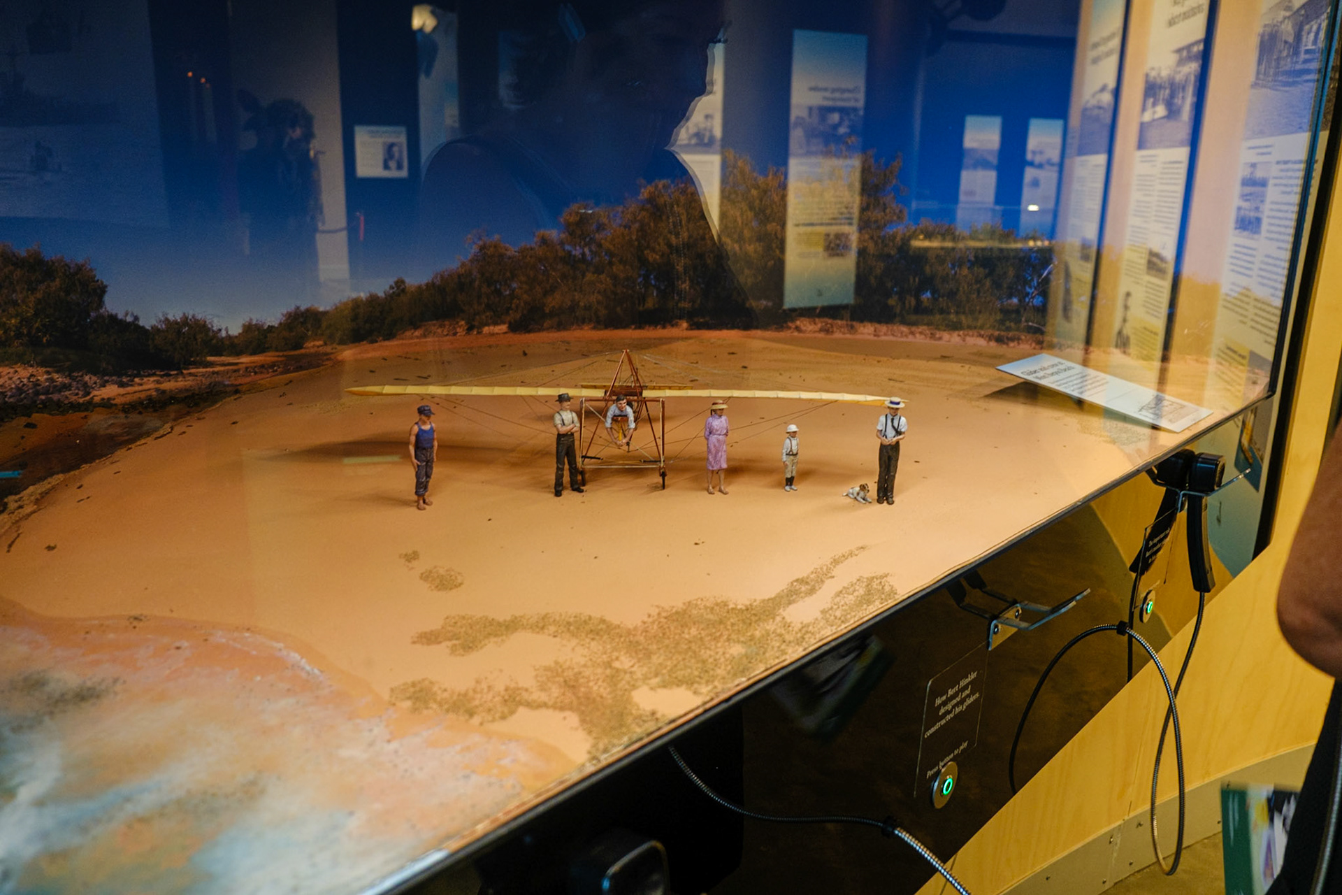 At the Hinkler Hall of Aviation - Diarama showing ealy gliding attempts