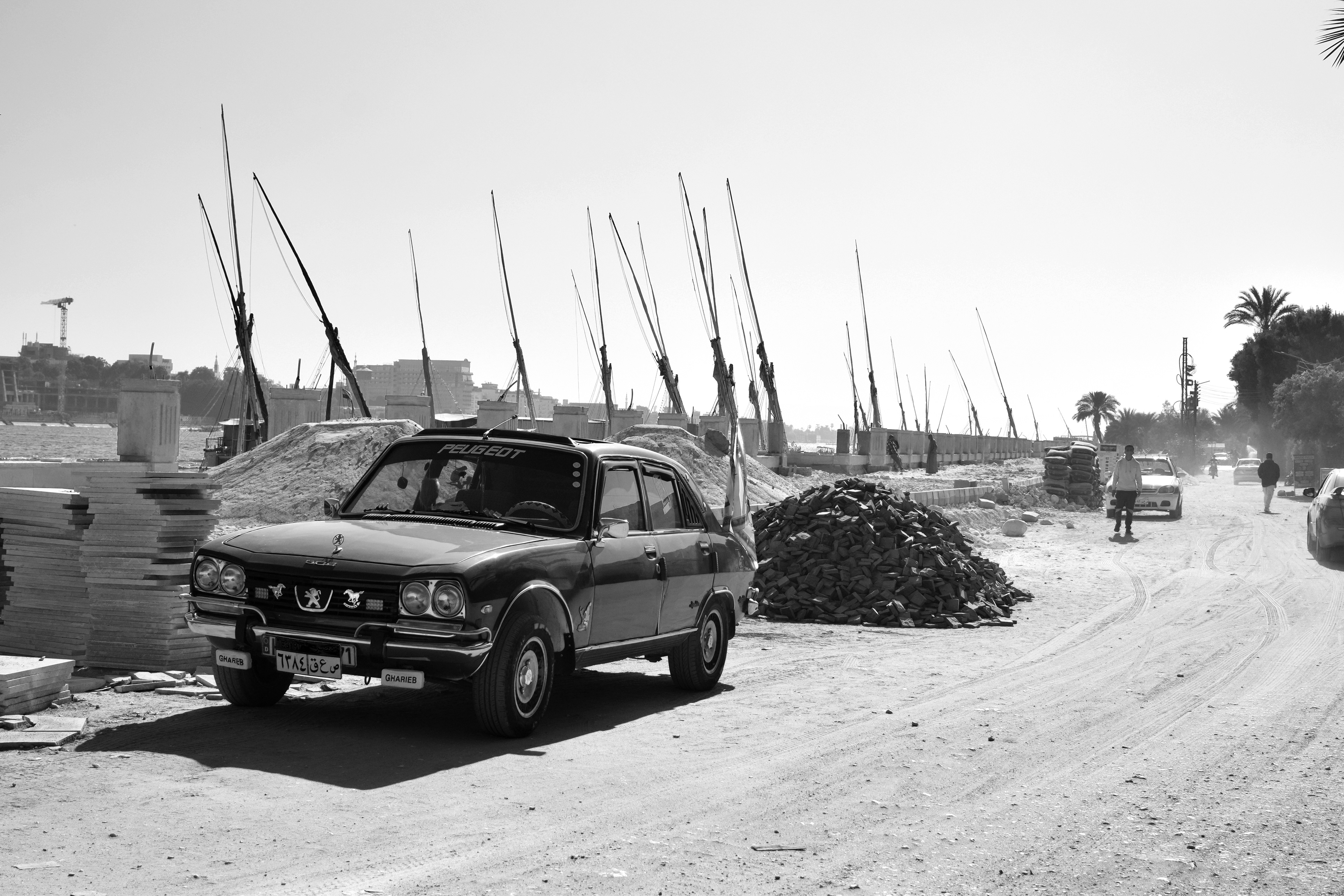 Le long des quais du Nil, à Louxor