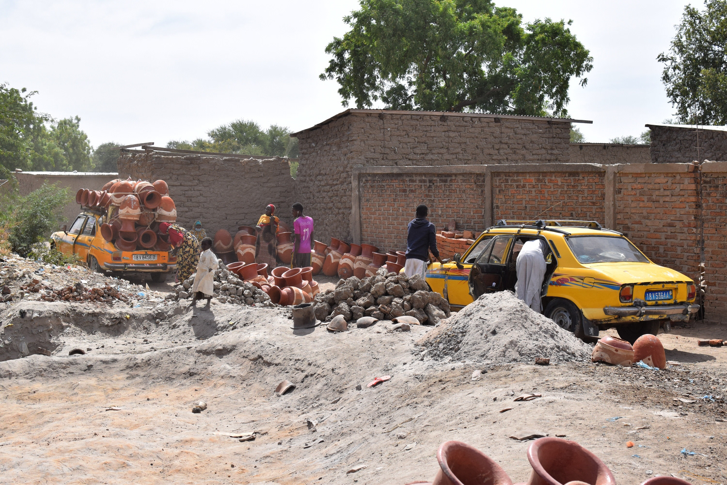 Cuisson des poteries à Gaoui