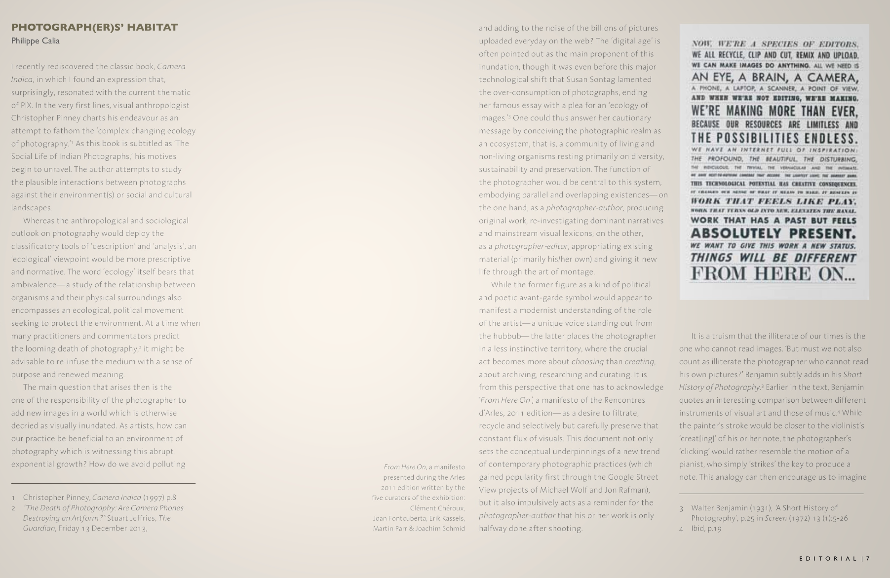 'Photograph(er)s' habitat : editorial