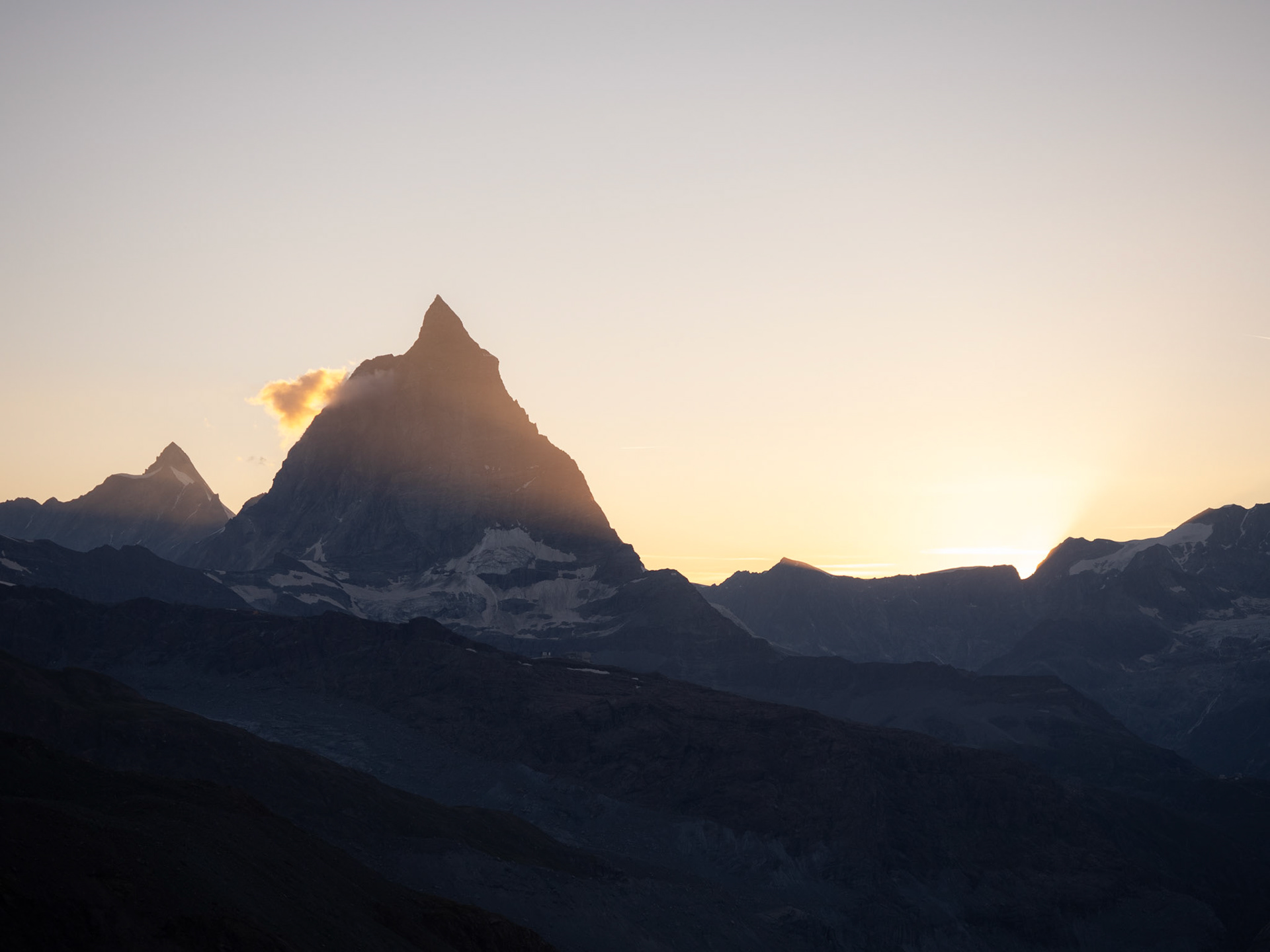 Das Matterhorn im letzten Licht