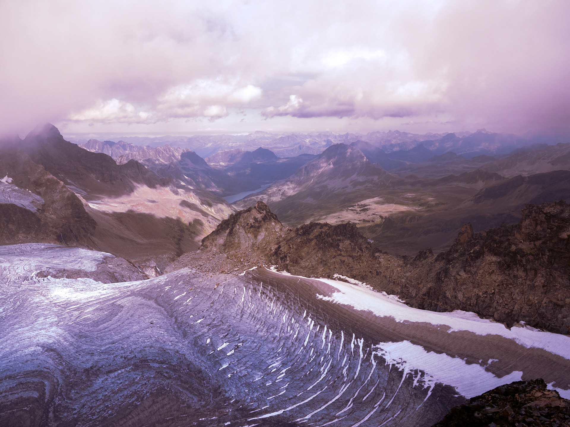 Blick über den Gletscher nach Norden