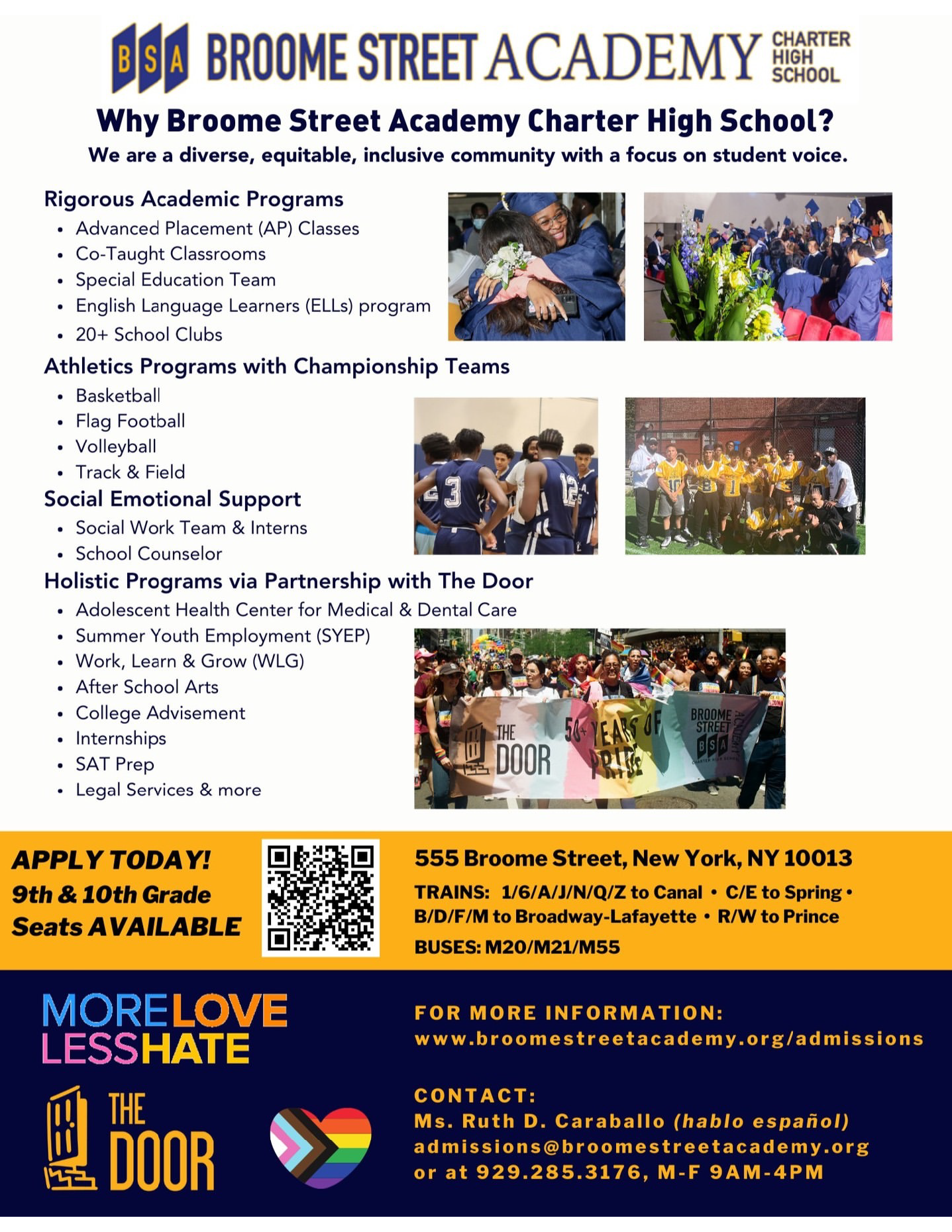 BSA informational one-sheet, English