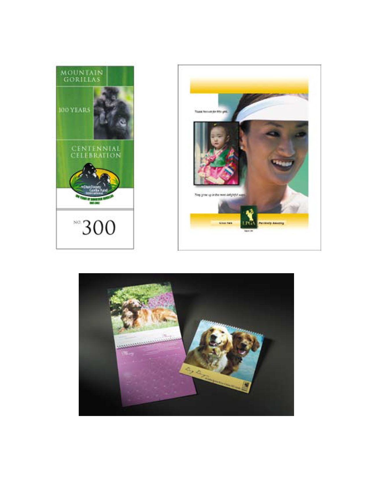 Event ticket, Calendar and a Magazine Ad