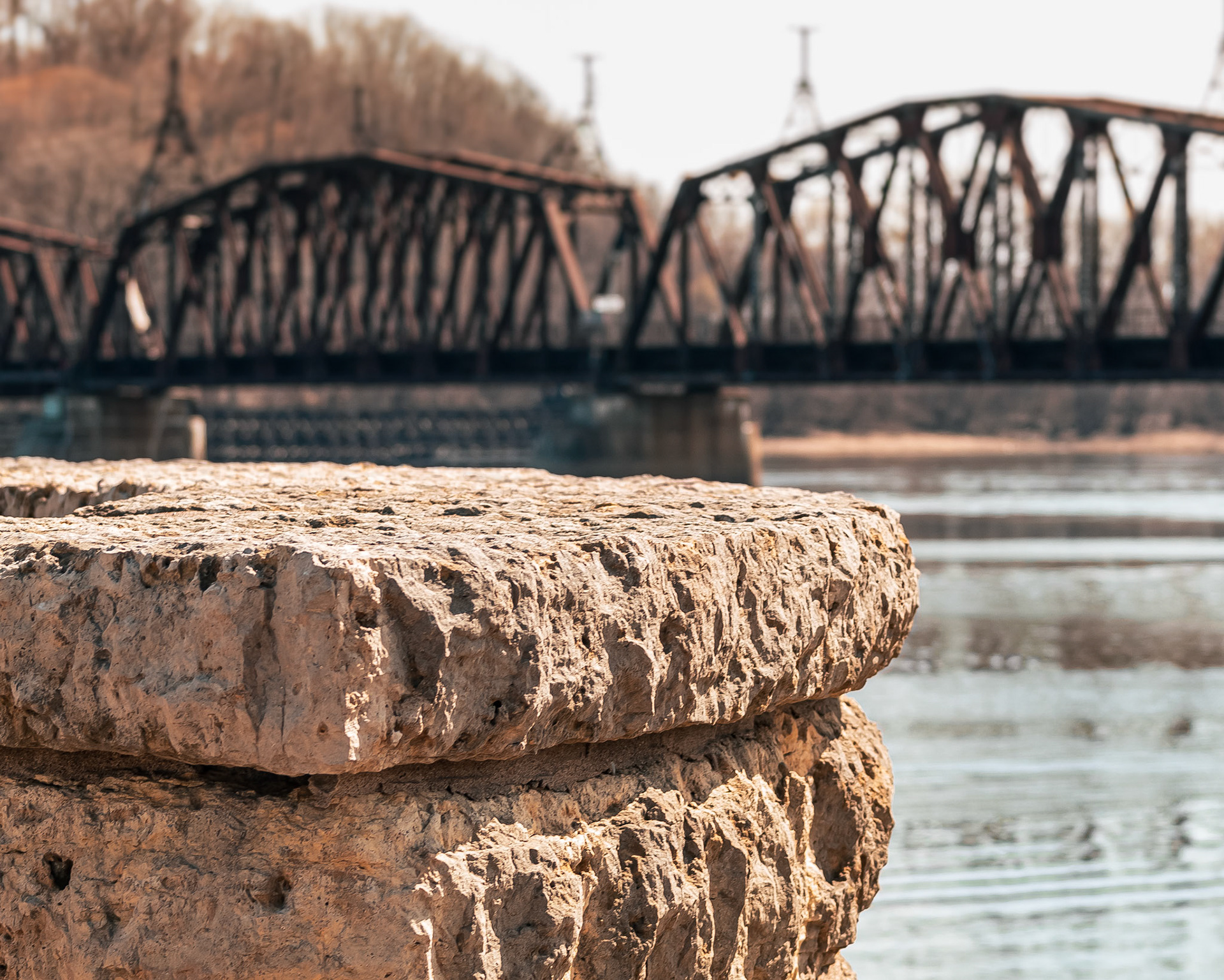 Mississippi River in the Port of Dubuque, IA.