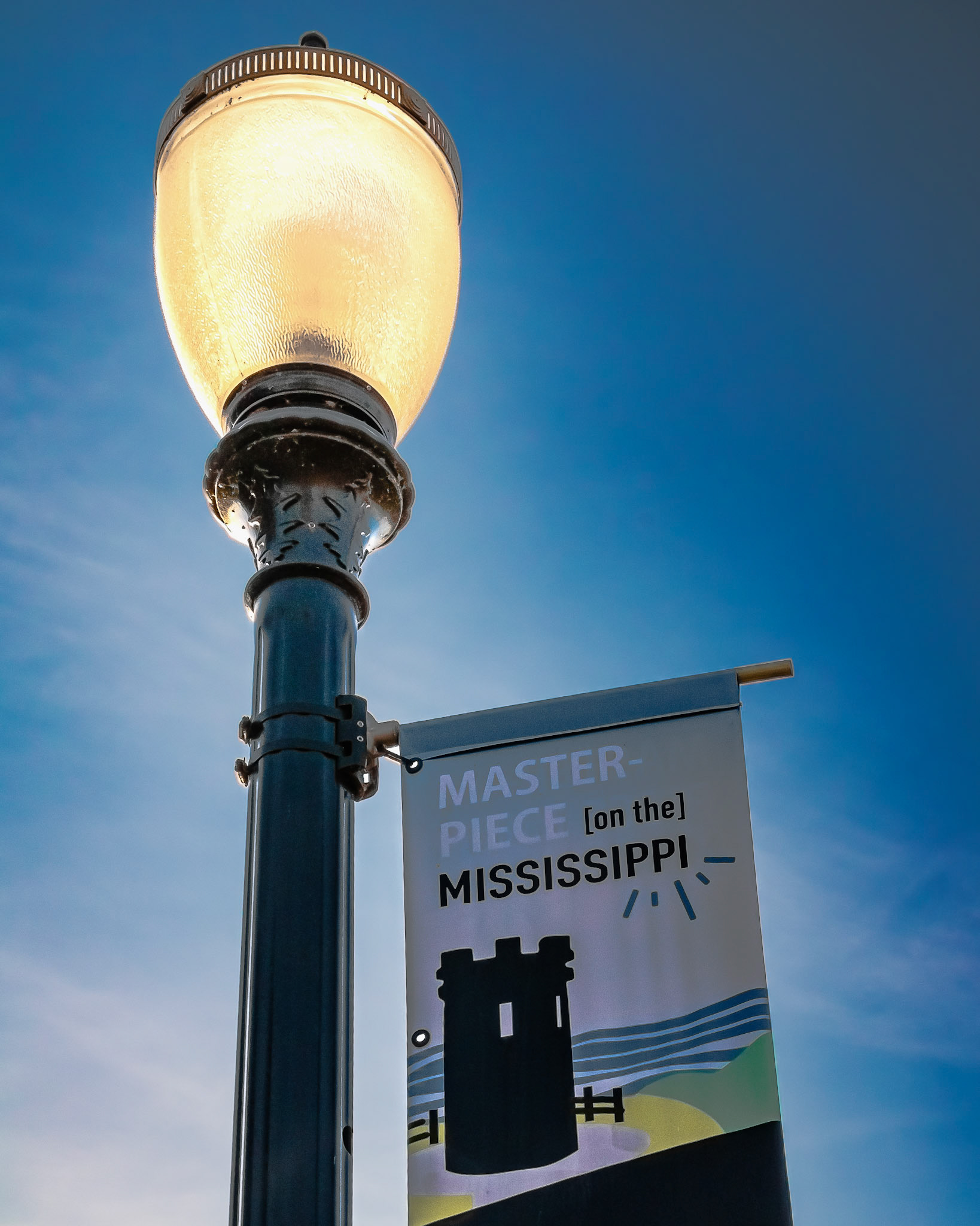 Light post in Dubuque, IA