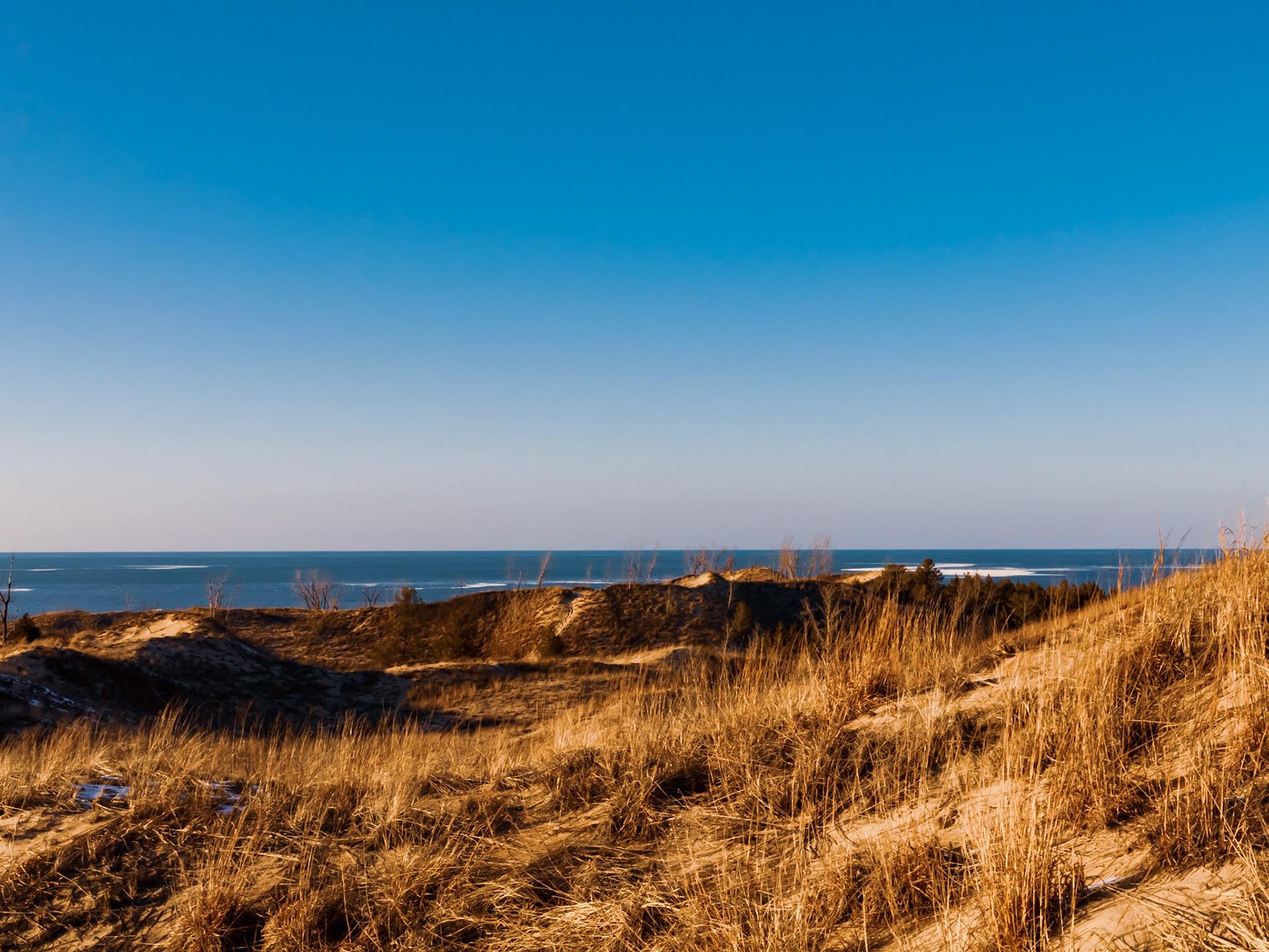 Landscape at West Beach in Dunes National Park.