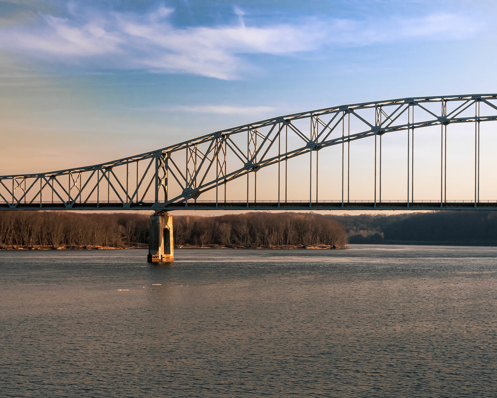 Mississippi River in the Port of Dubuque, IA.