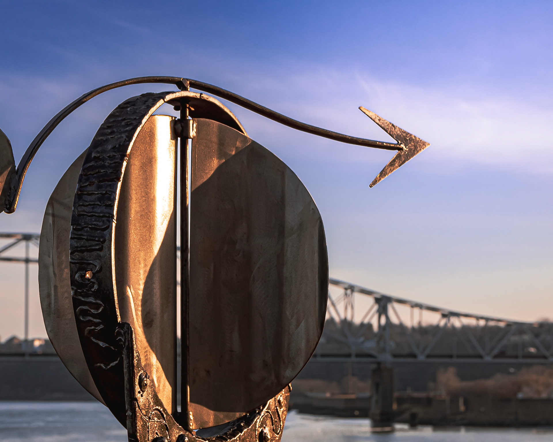 Art along the Mississippi Riverwalk in Dubuque, IA.