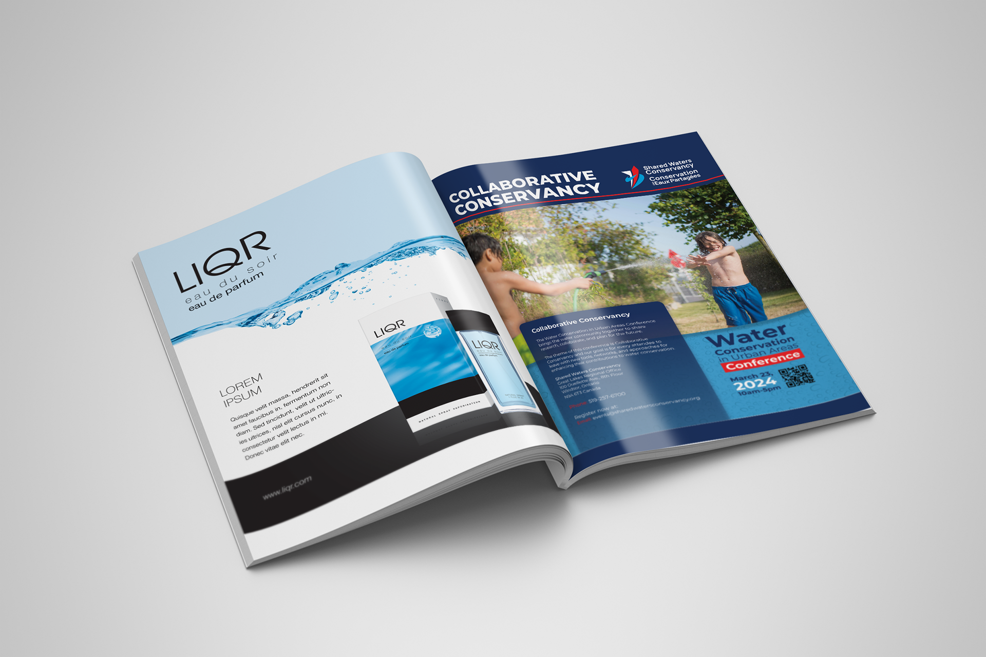 Shared Waters magazine ad mockup