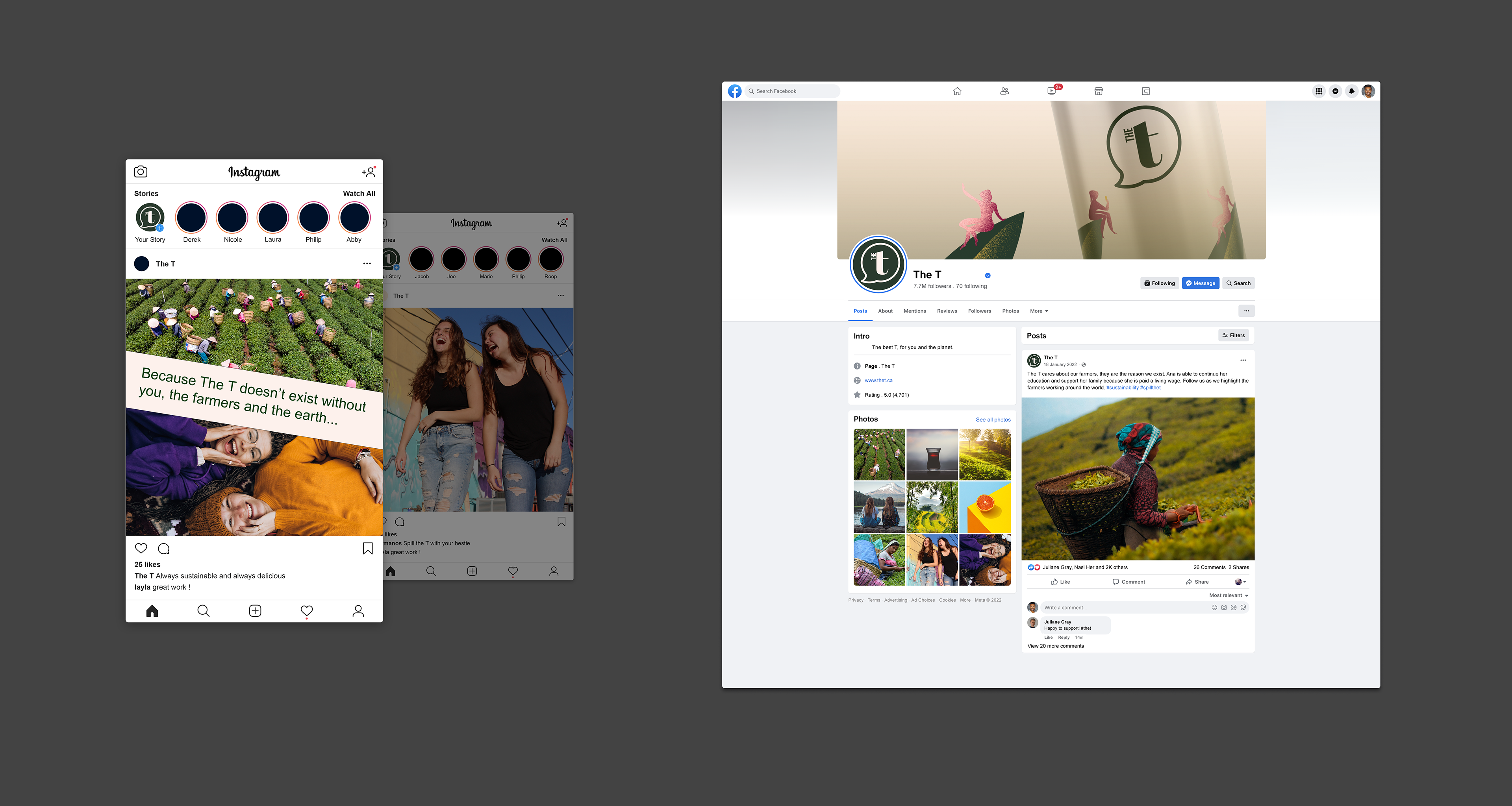 The T: Instagram & Facebook Mockup