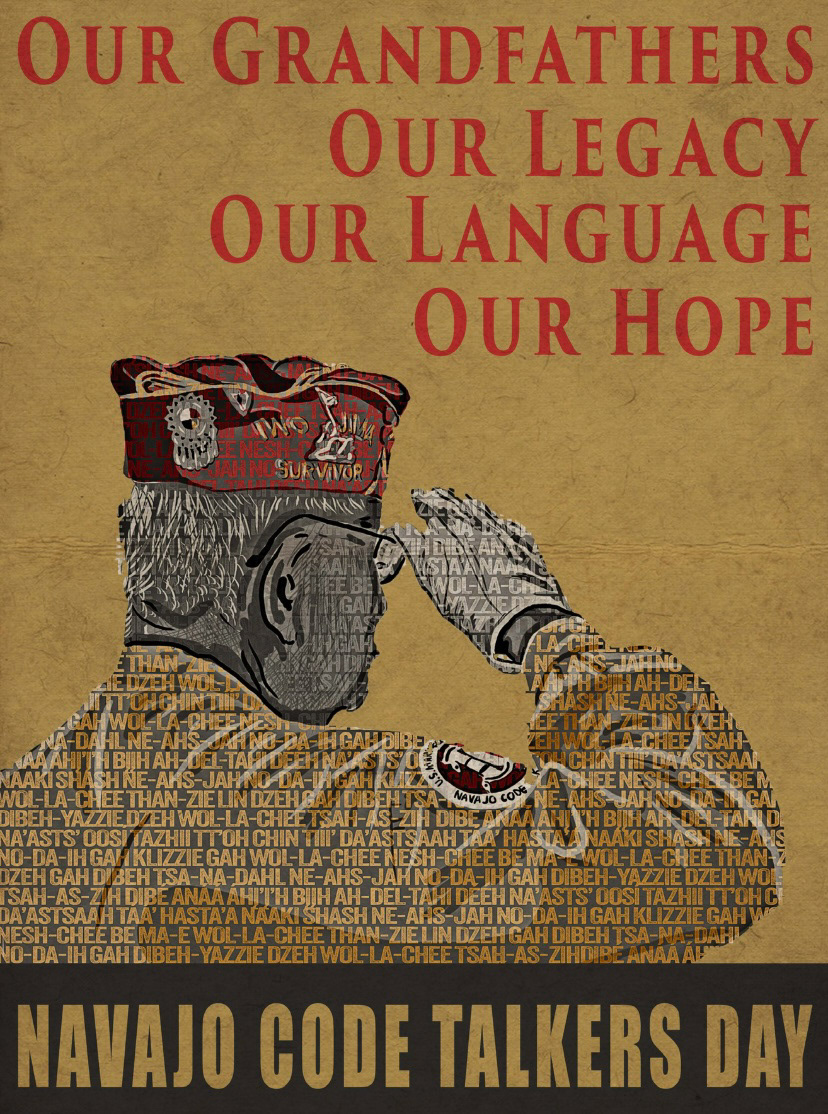 Navajo Code Talkers Day Poster 2023