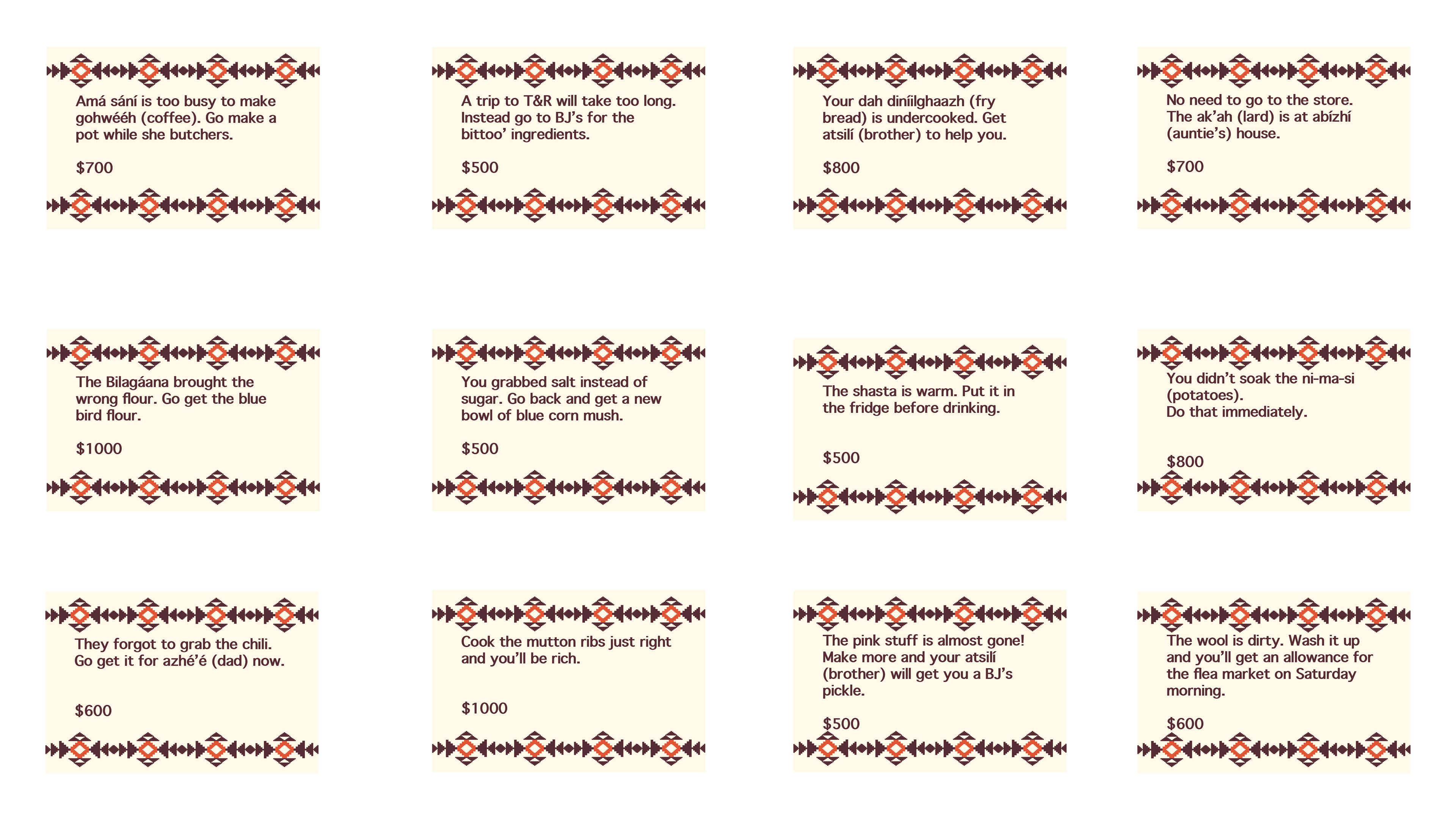 Assistant Card (Back)