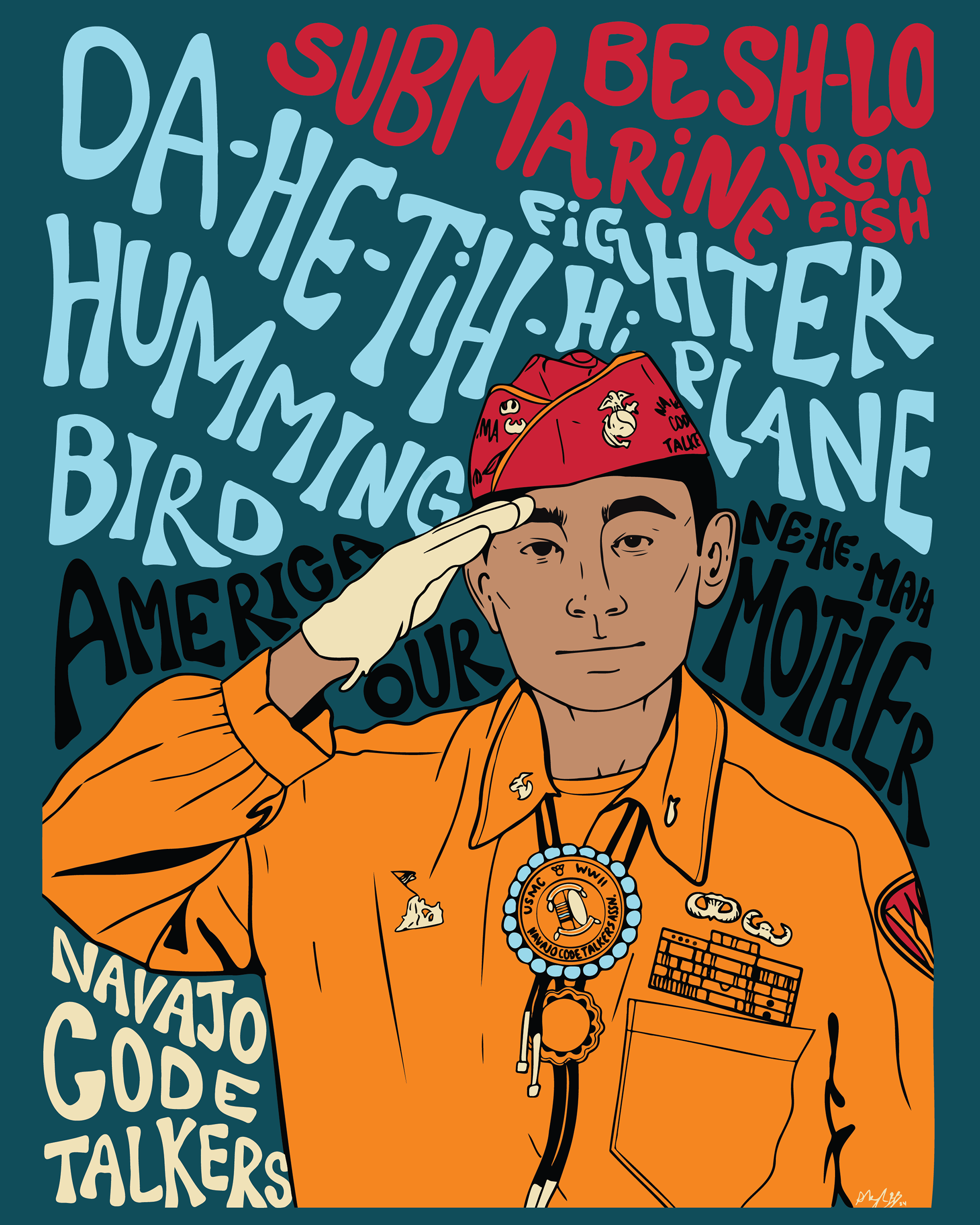 Navajo Code Talker Print
