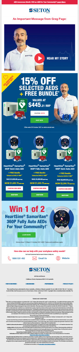 Seton Email Direct Marketing Piece