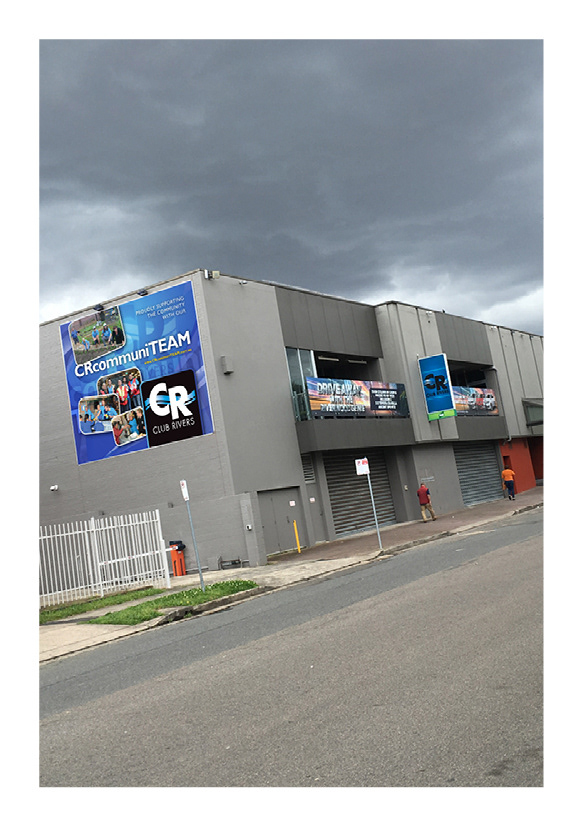 Club Rivers Building Signage