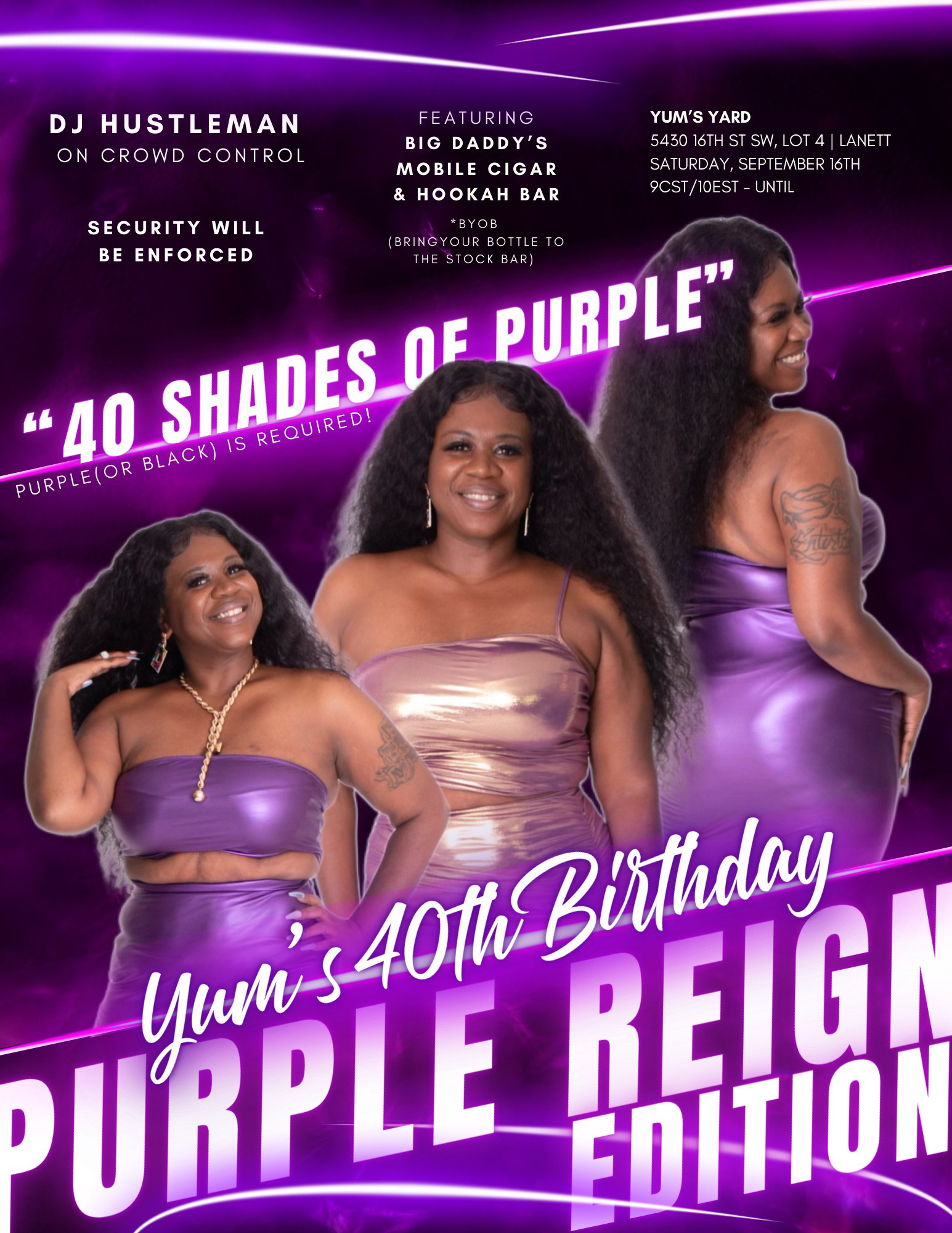 40th Birthday Flyer