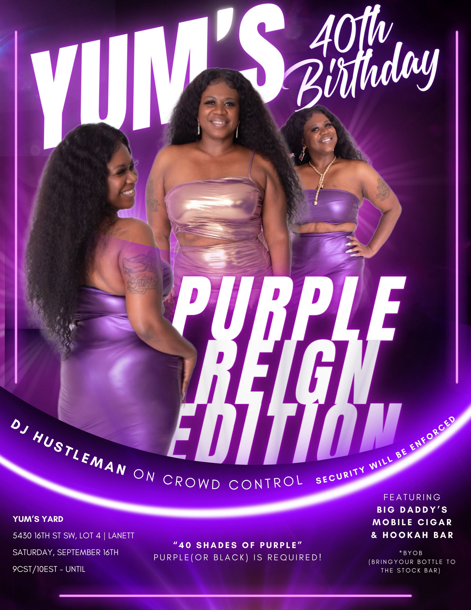 40th Birthday Flyer