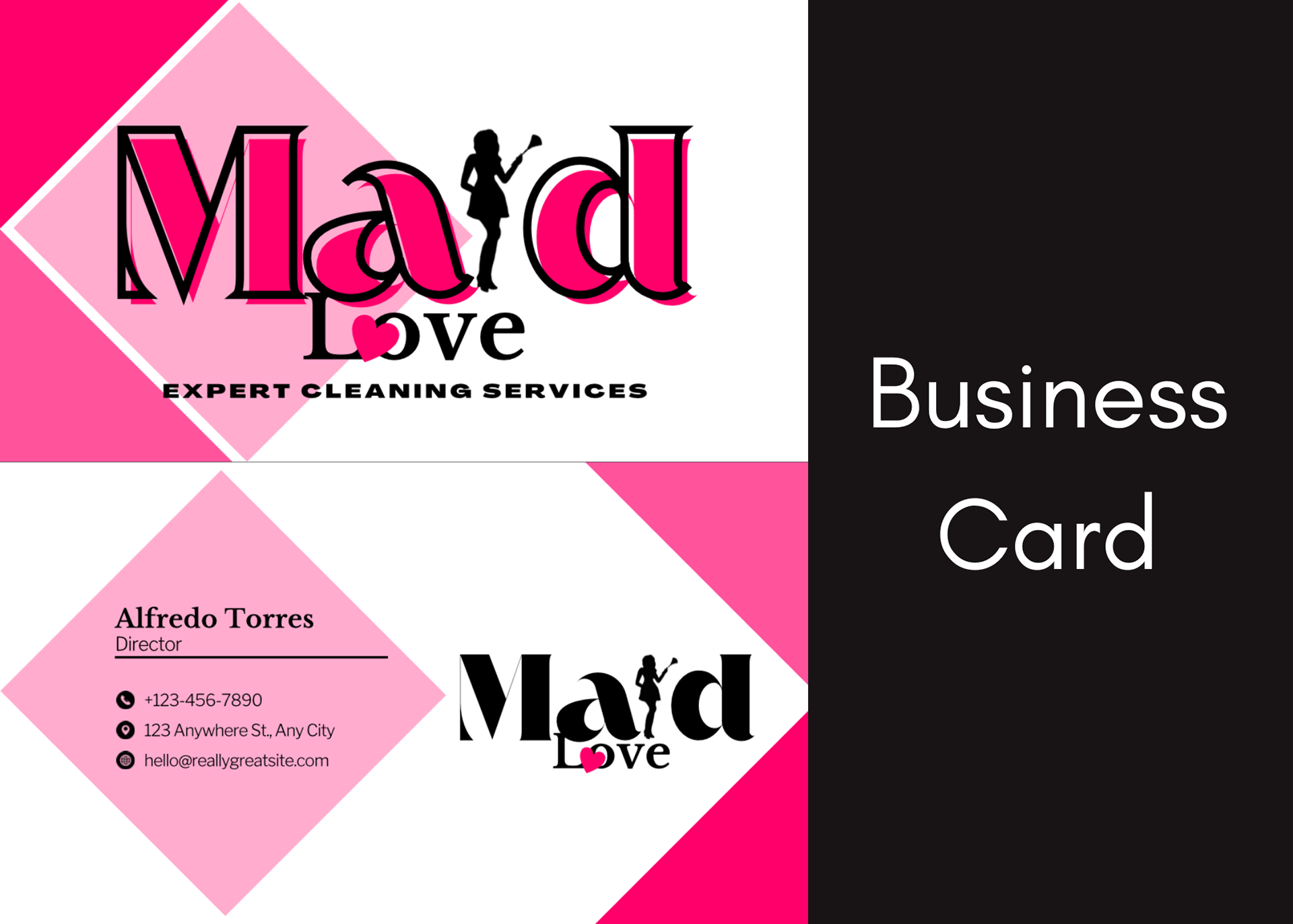 "Maid Love" Business Card Mockup