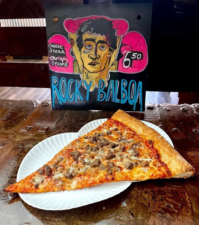 I create boards highlighting the "Flavors of the Month" For a local pizza place, Benny DiCarta's, Chalk markers on Black boards