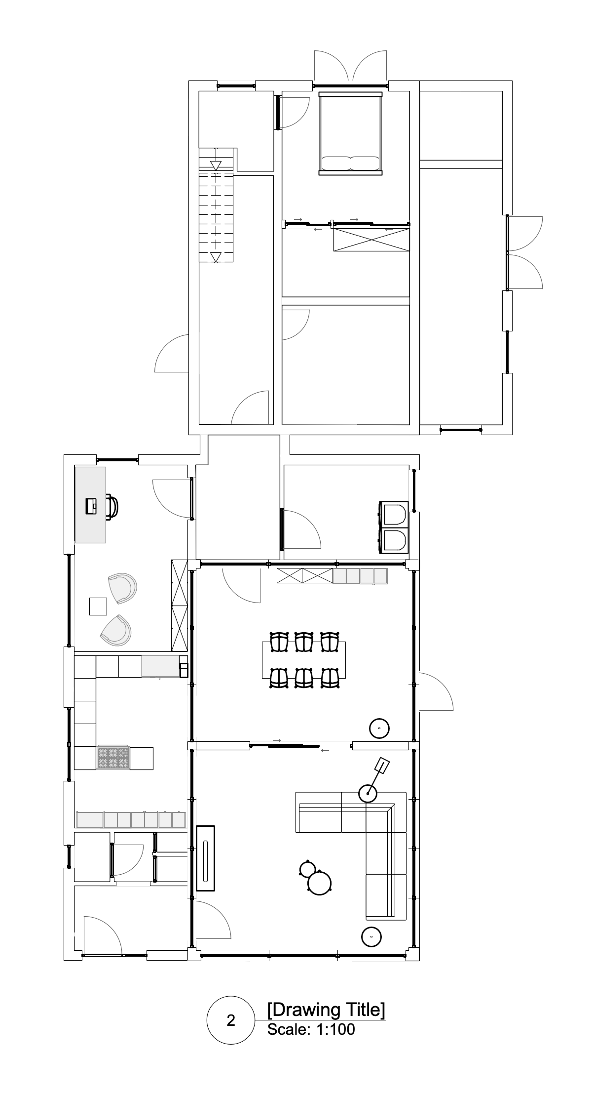 Interieur begane grond + 1e verdieping aanbouw
