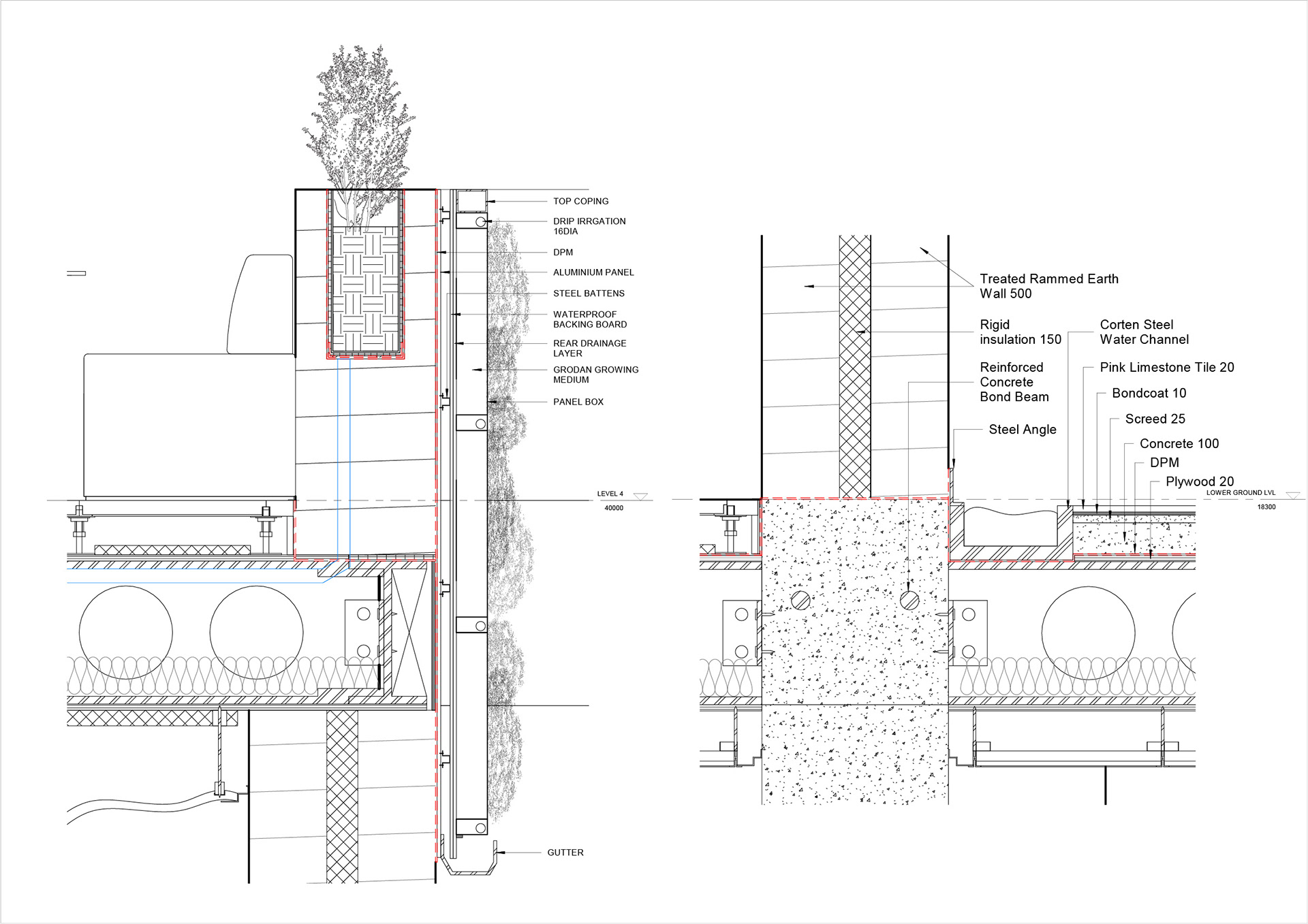 EXTERNAL GREEN WALL & WATER COLLECTION