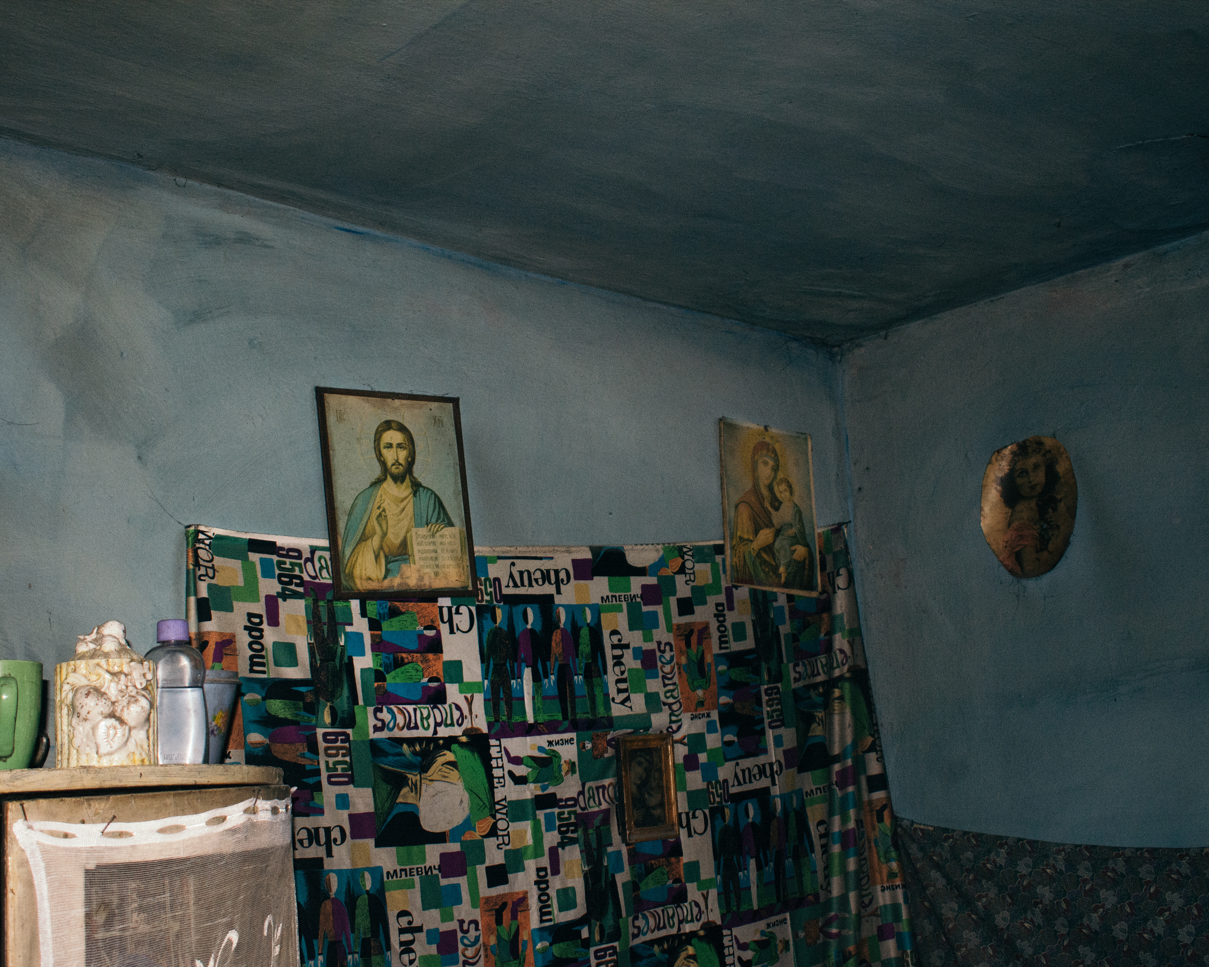 Interior of a Roma home. Ukraine, 2019.