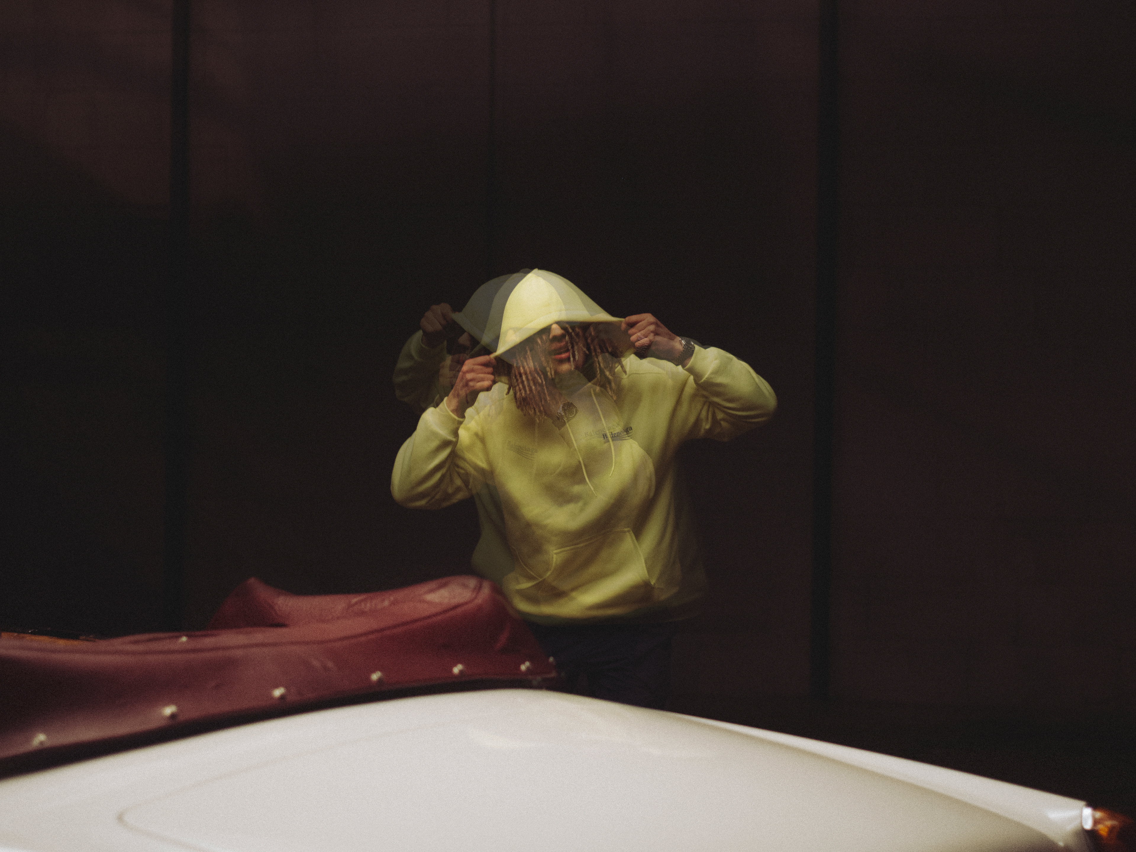 Yssi SB during the shooting of a music video in Amsterdam.