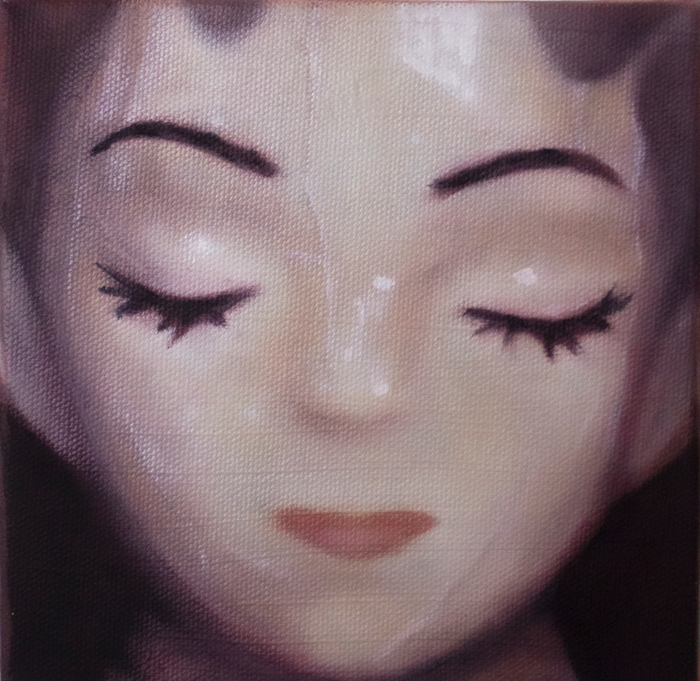 "Porcelina 2" 2024, 6" x 6", Oil on Canvas.