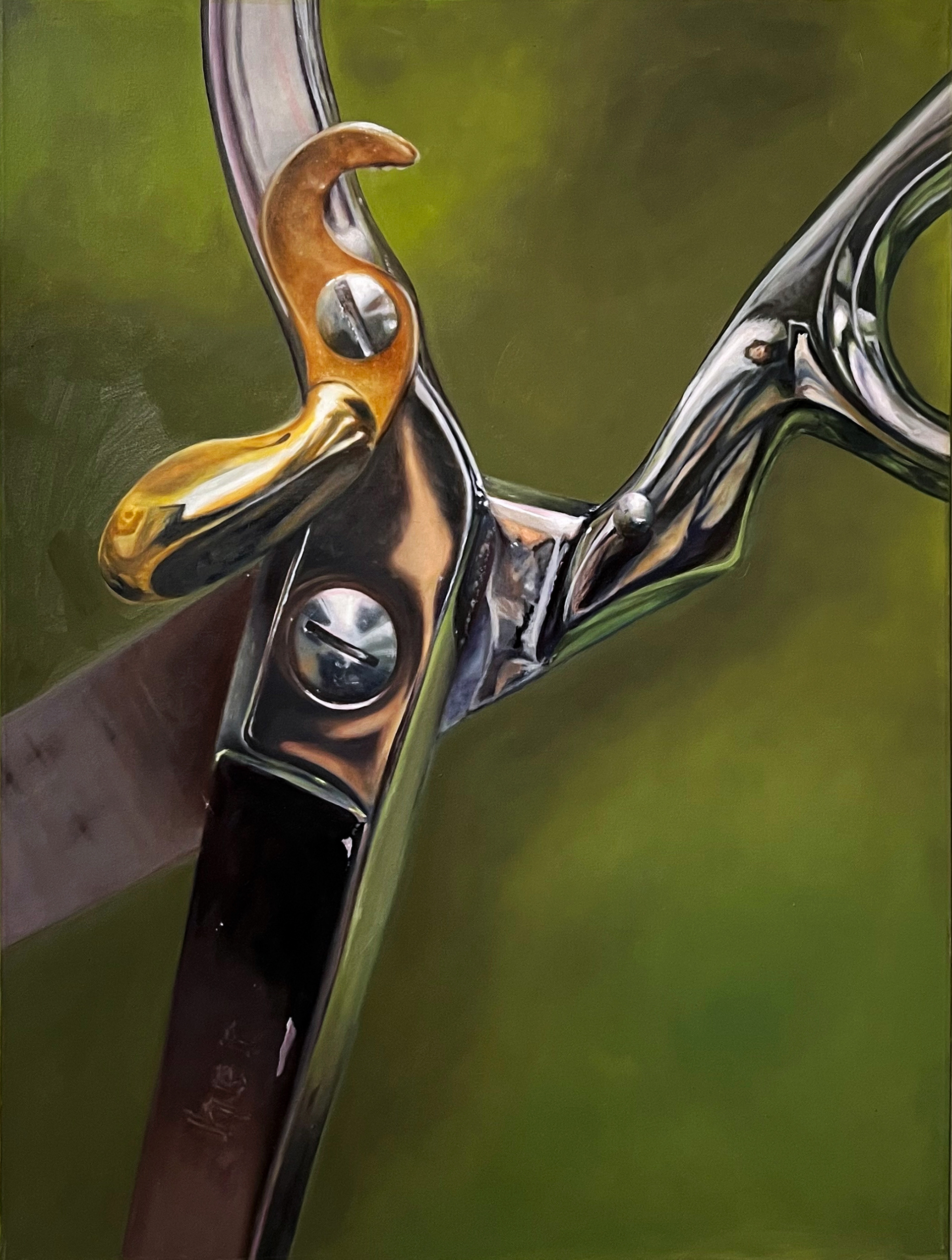 Untitled (Scissors) from "In Company" Series 2024, 36"x48", Oil on Canvas