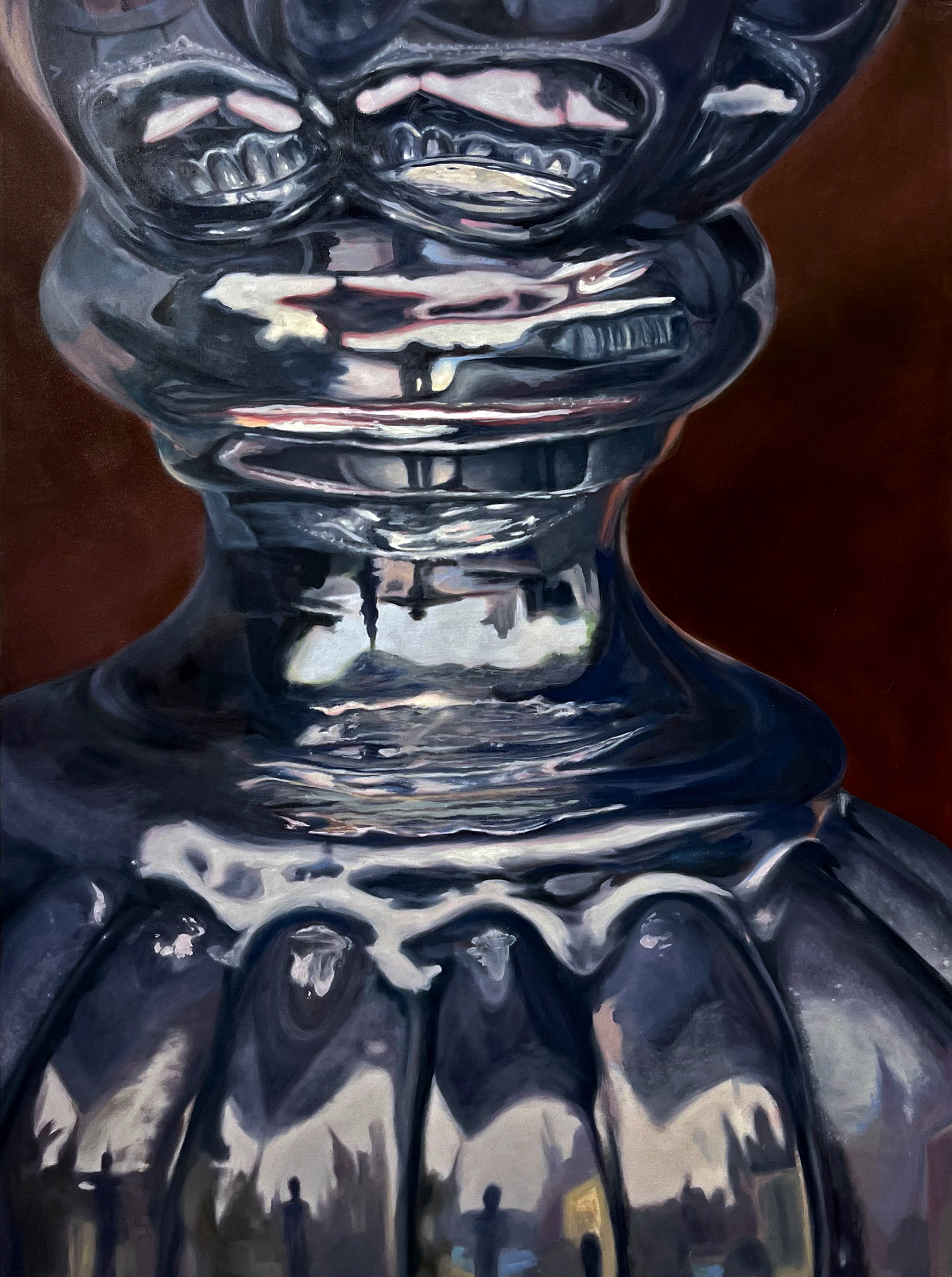 Untitled (Candlestick) from "In Company" Series 2024, 36"x48", Oil on Canvas