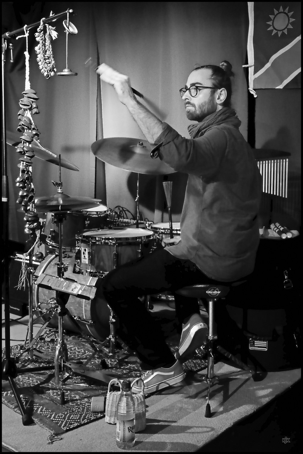 auch ein Mann der leisen Töne an den Drums