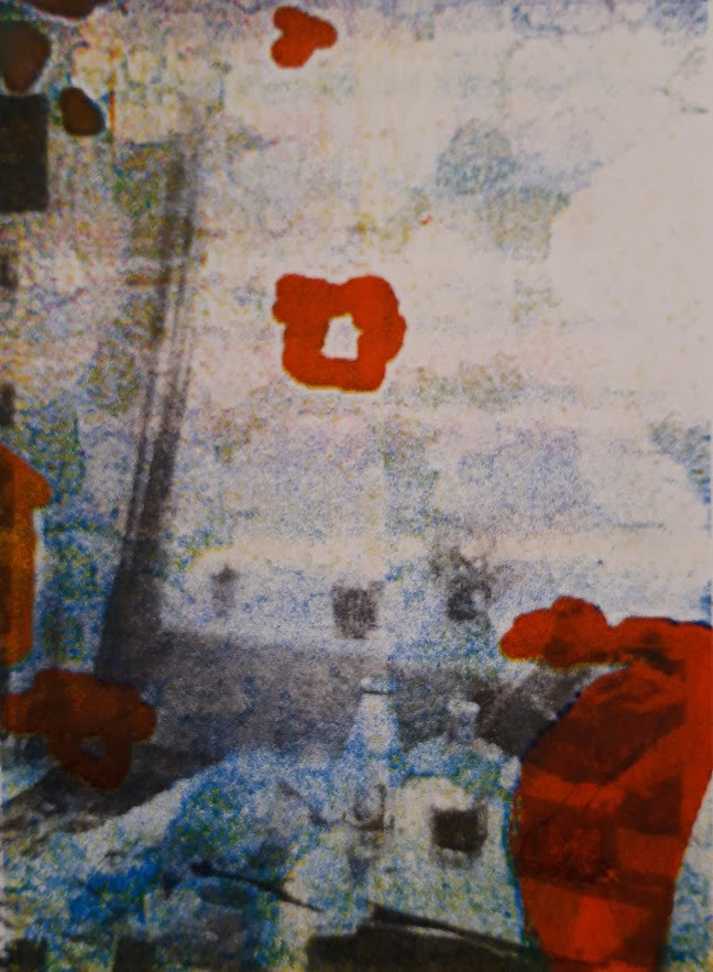 Huiselijk - zeefdruk en fototransfer op papier 2020