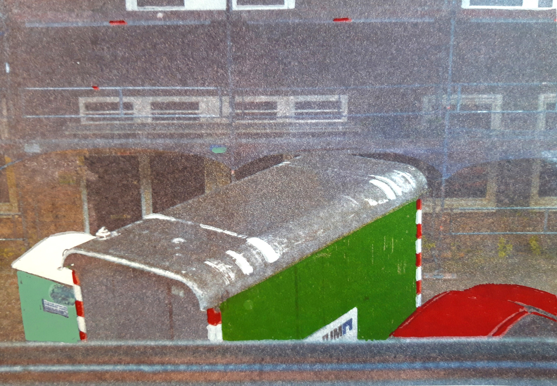 Keet. - zeefdruk en fototransfer op papier. - 2020