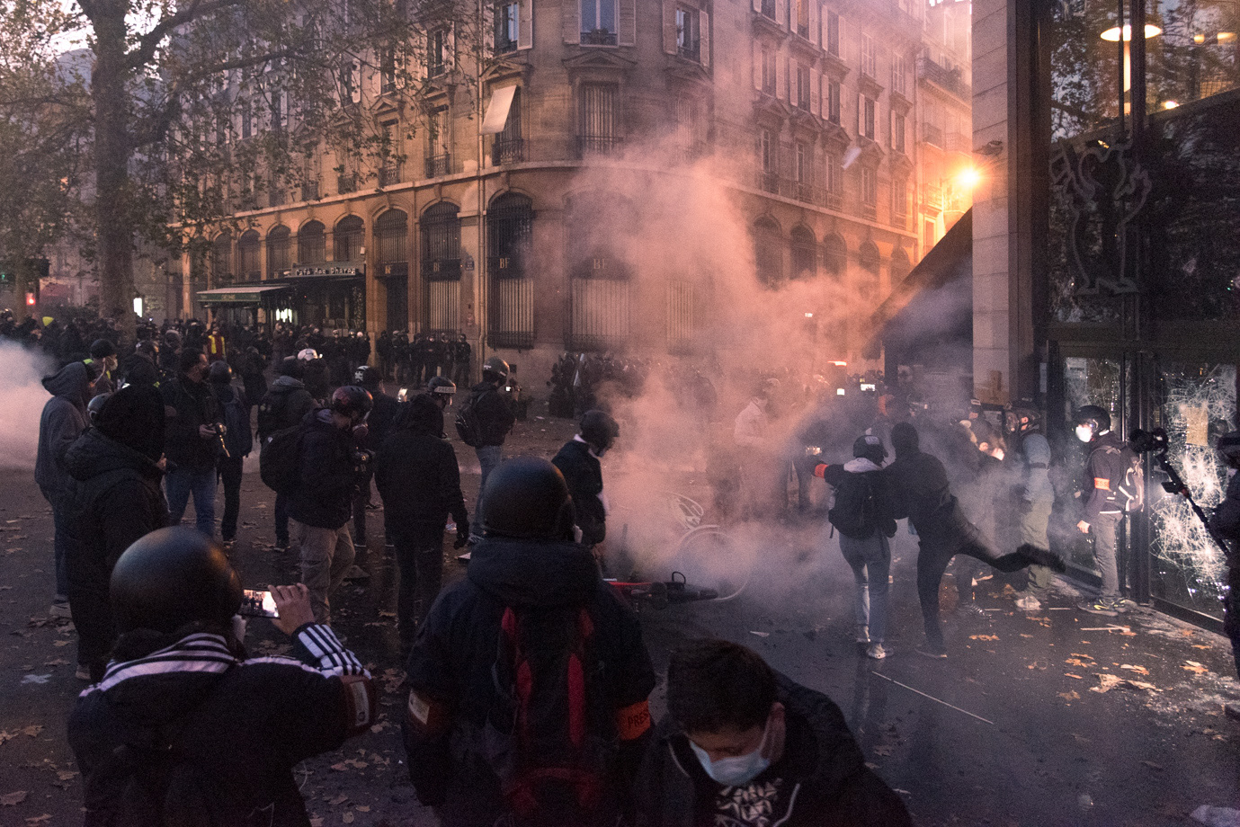 Manifestation contre la loi de sécurité globale, Paris 04/12/2020.