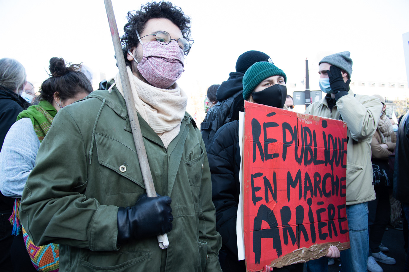 Manifestation contre la loi de sécurité globale, Paris 04/12/2020.