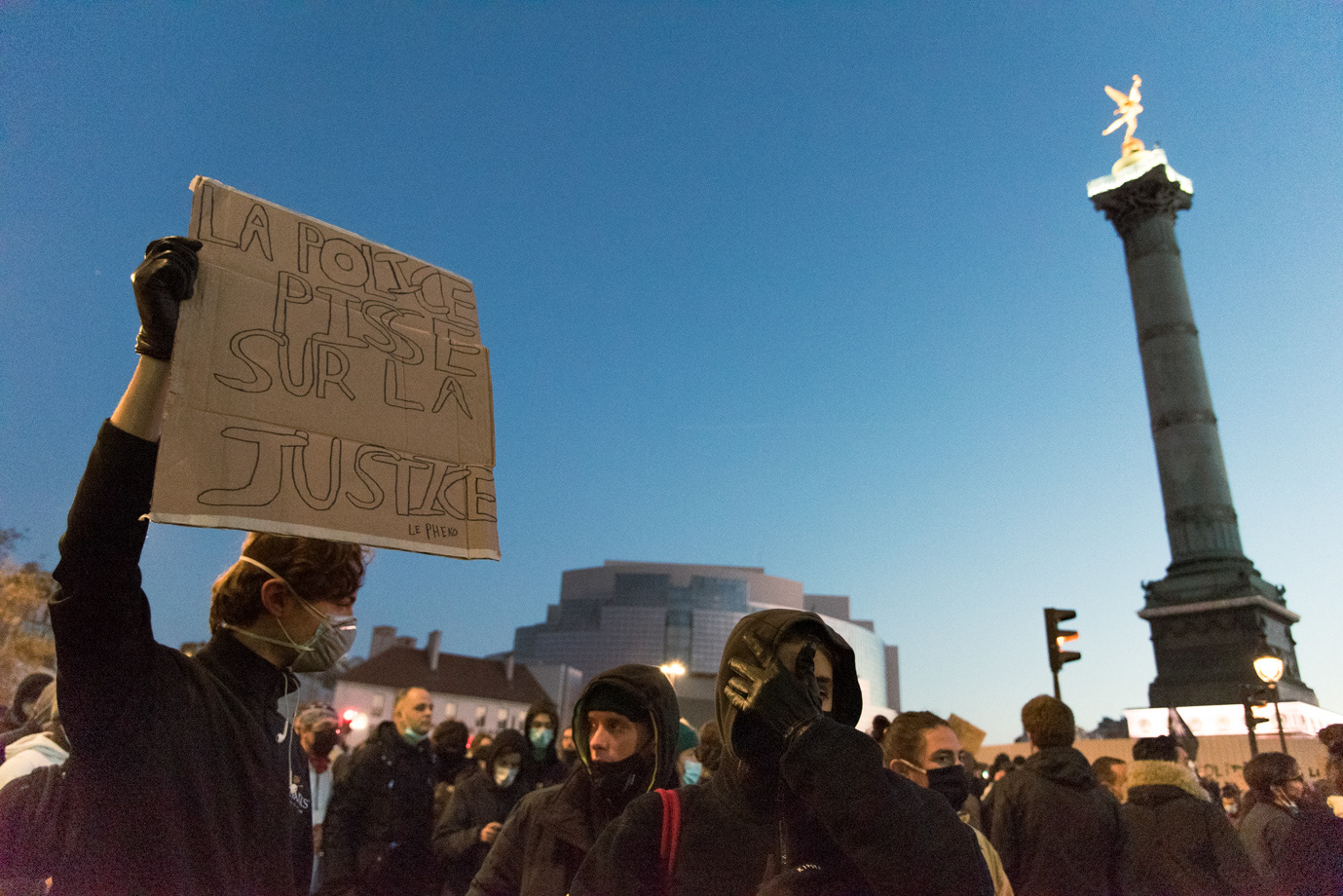 Manifestation contre la loi de sécurité globale, Paris 04/12/2020.