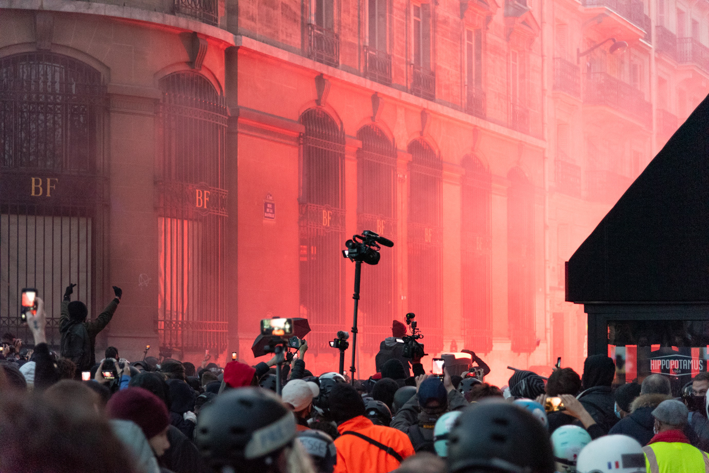 Manifestation contre la loi de sécurité globale, Paris 04/12/2020.